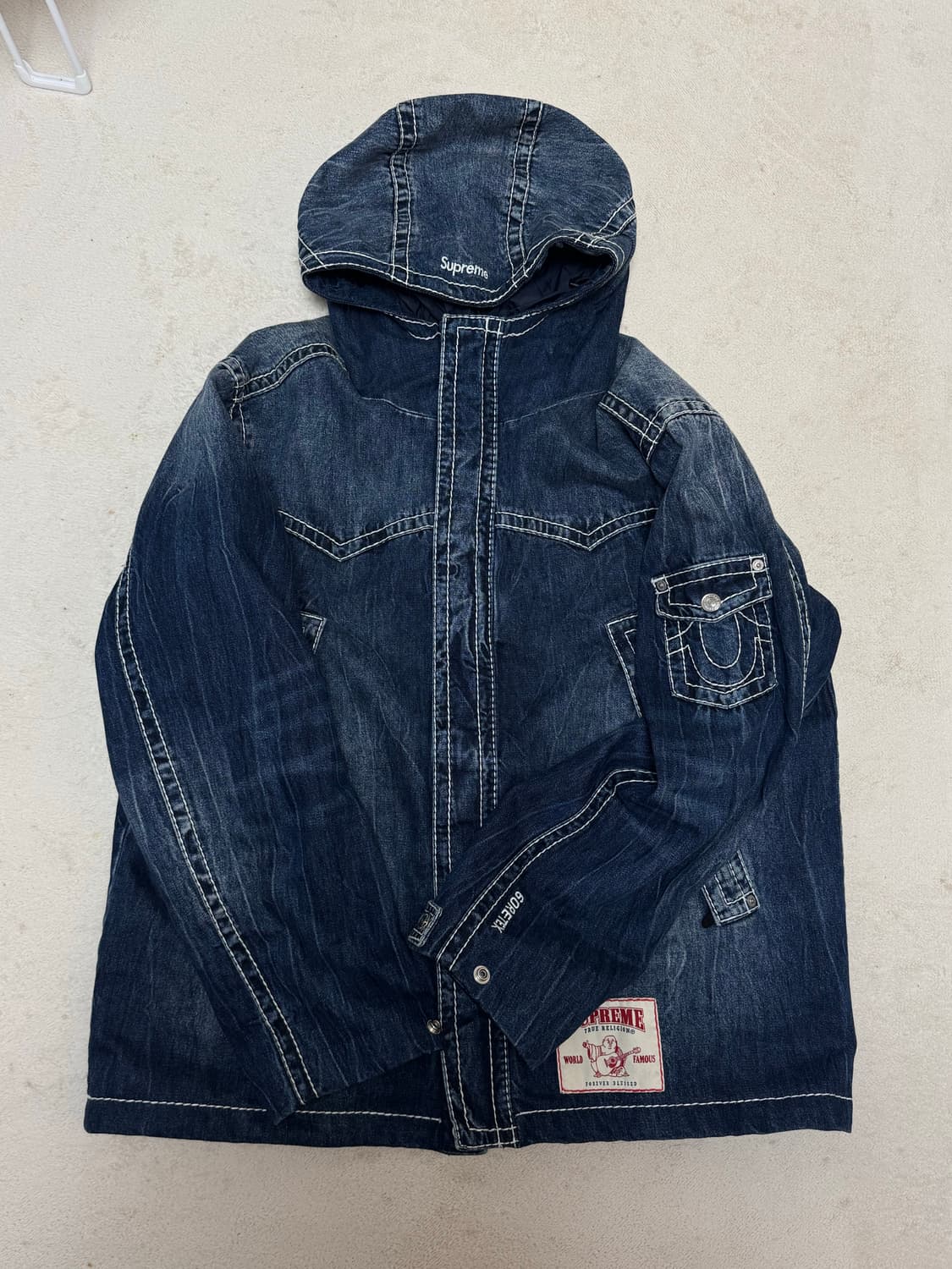 슈프림 x 트루 릴리전 고어텍스 쉘 자켓 데님 L 상품이미지2