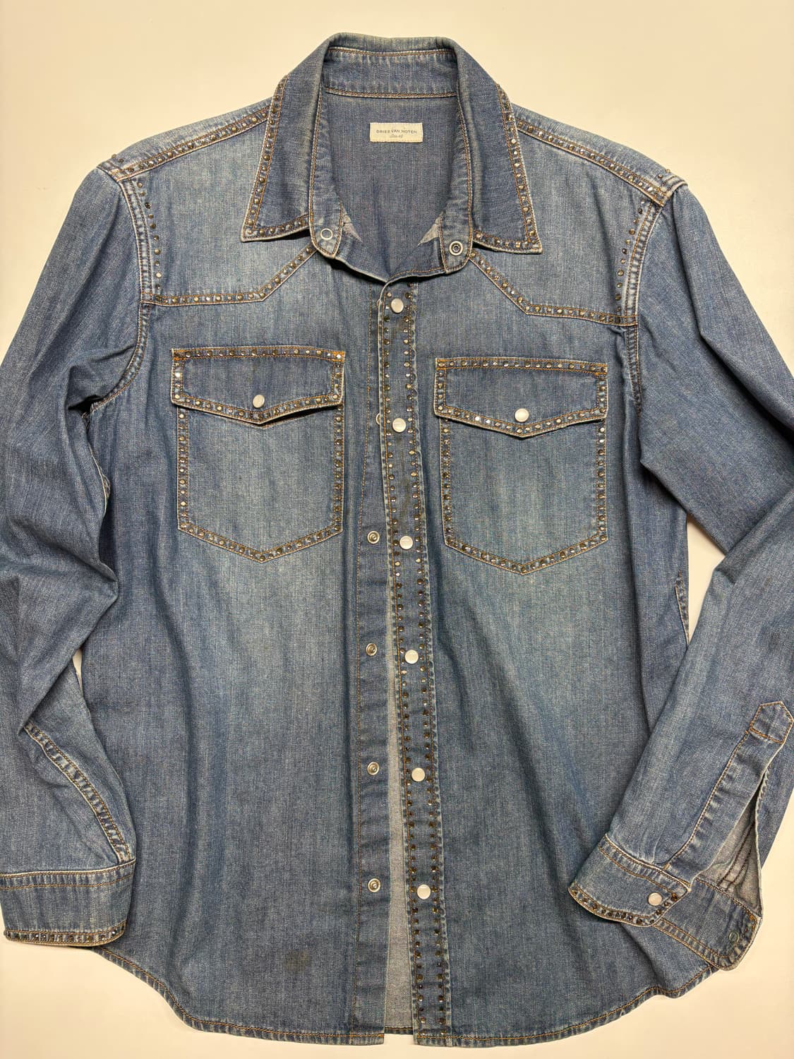 드리스반노튼 데님 웨스턴 셔츠 상품이미지3