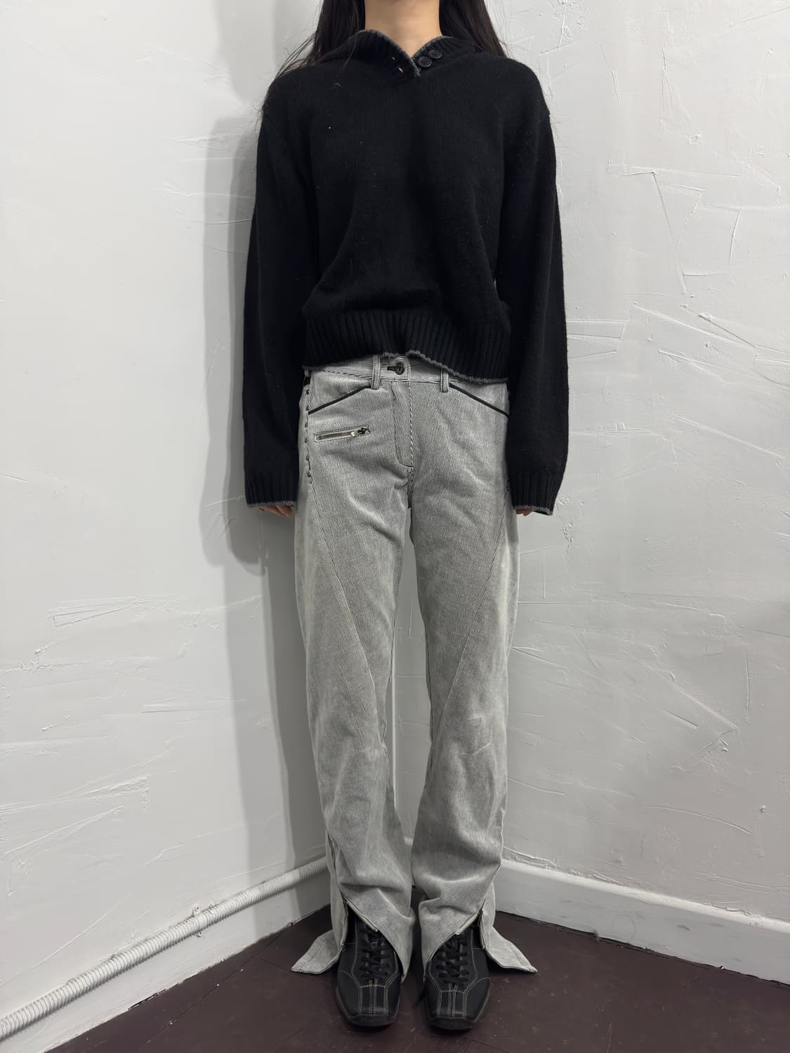 button hood knit  상품이미지2