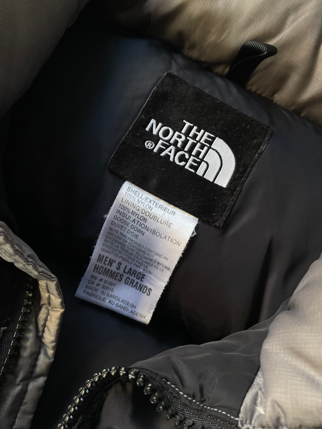 90-00s TNF Center Logo Nuptse Silver 상품이미지8