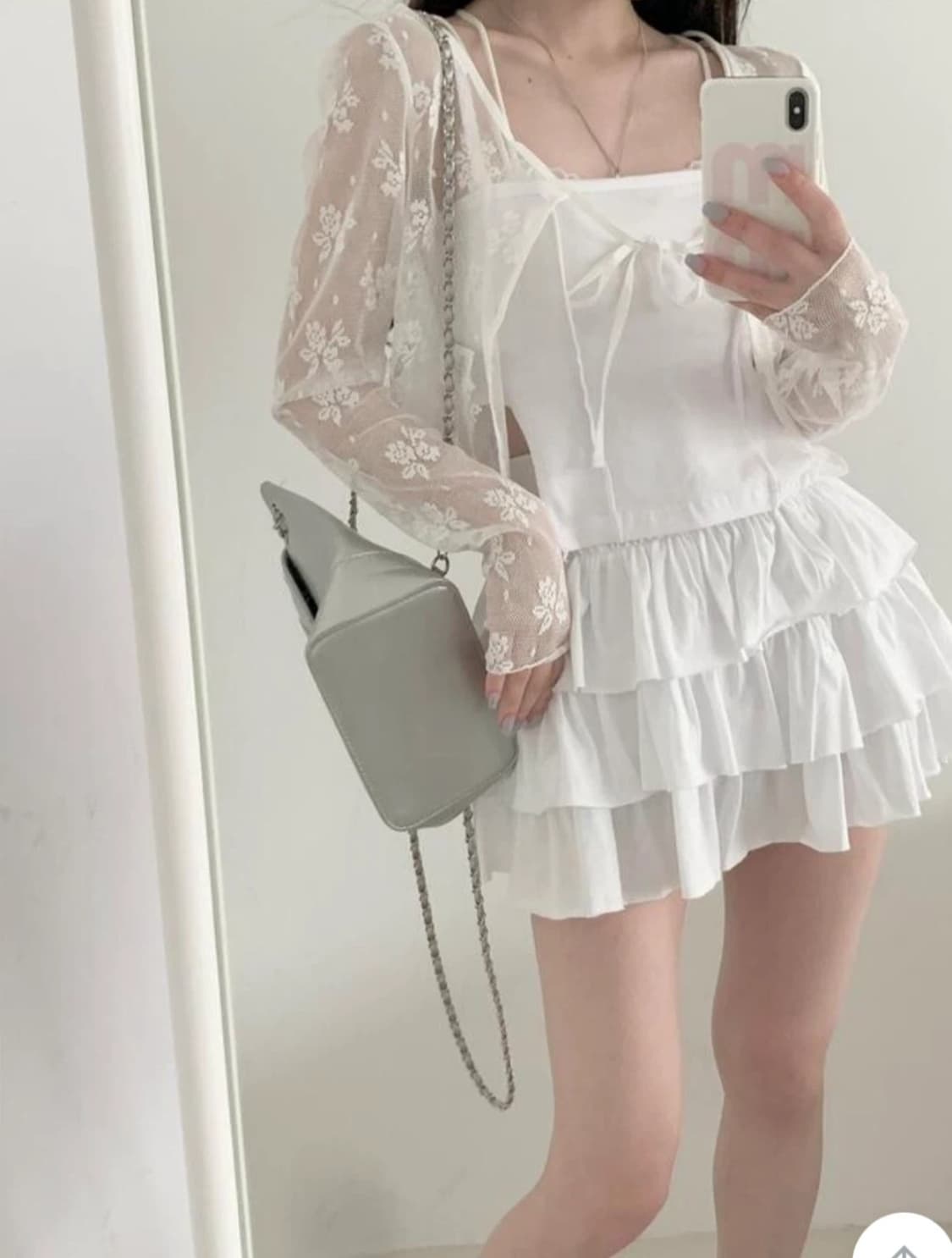 블랙 시스루 가디건 상품이미지4