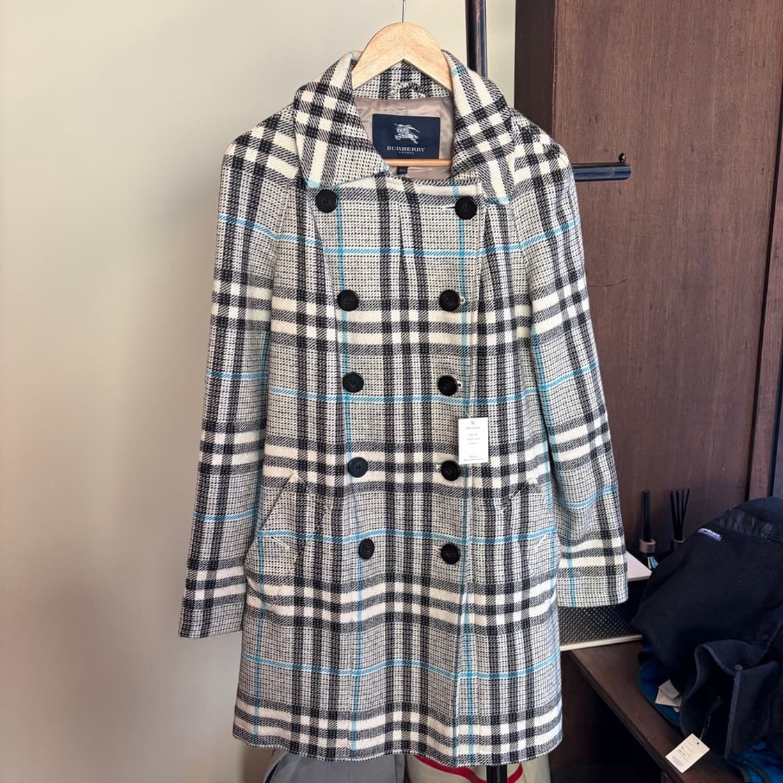 15937 - 버버리 체크 울 코트 (울 48%) 상품이미지2