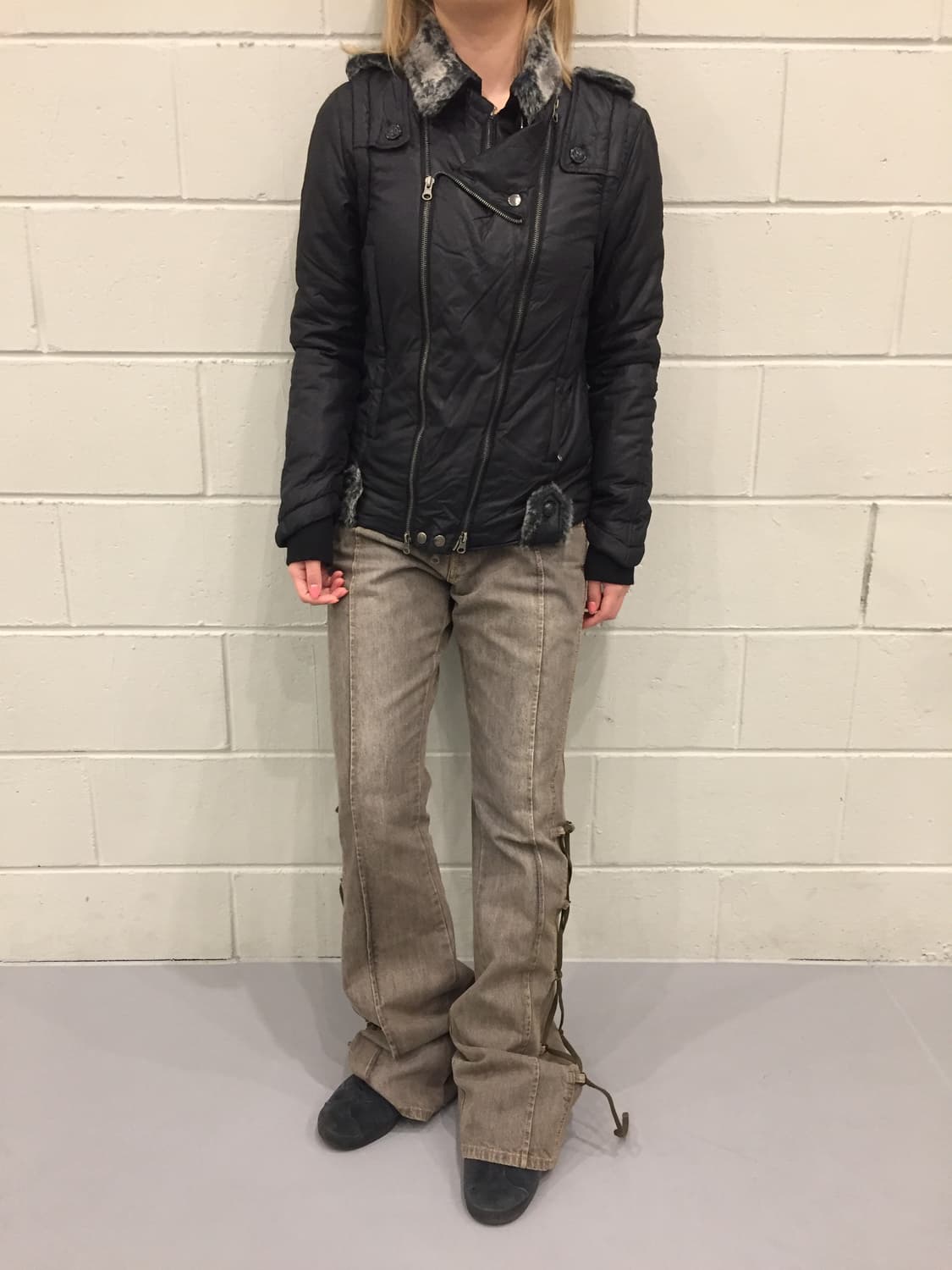 RUMOR 퀼팅 퍼 라이더 자켓 상품이미지7