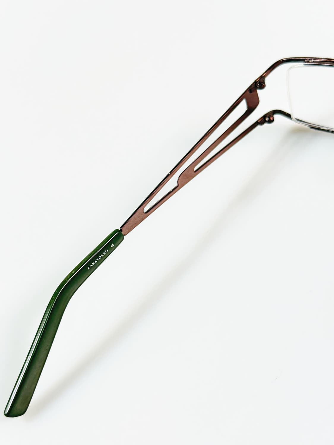90s KARAYOKKO 슬림 스퀘어 메탈 빈티지 안경 상품이미지7