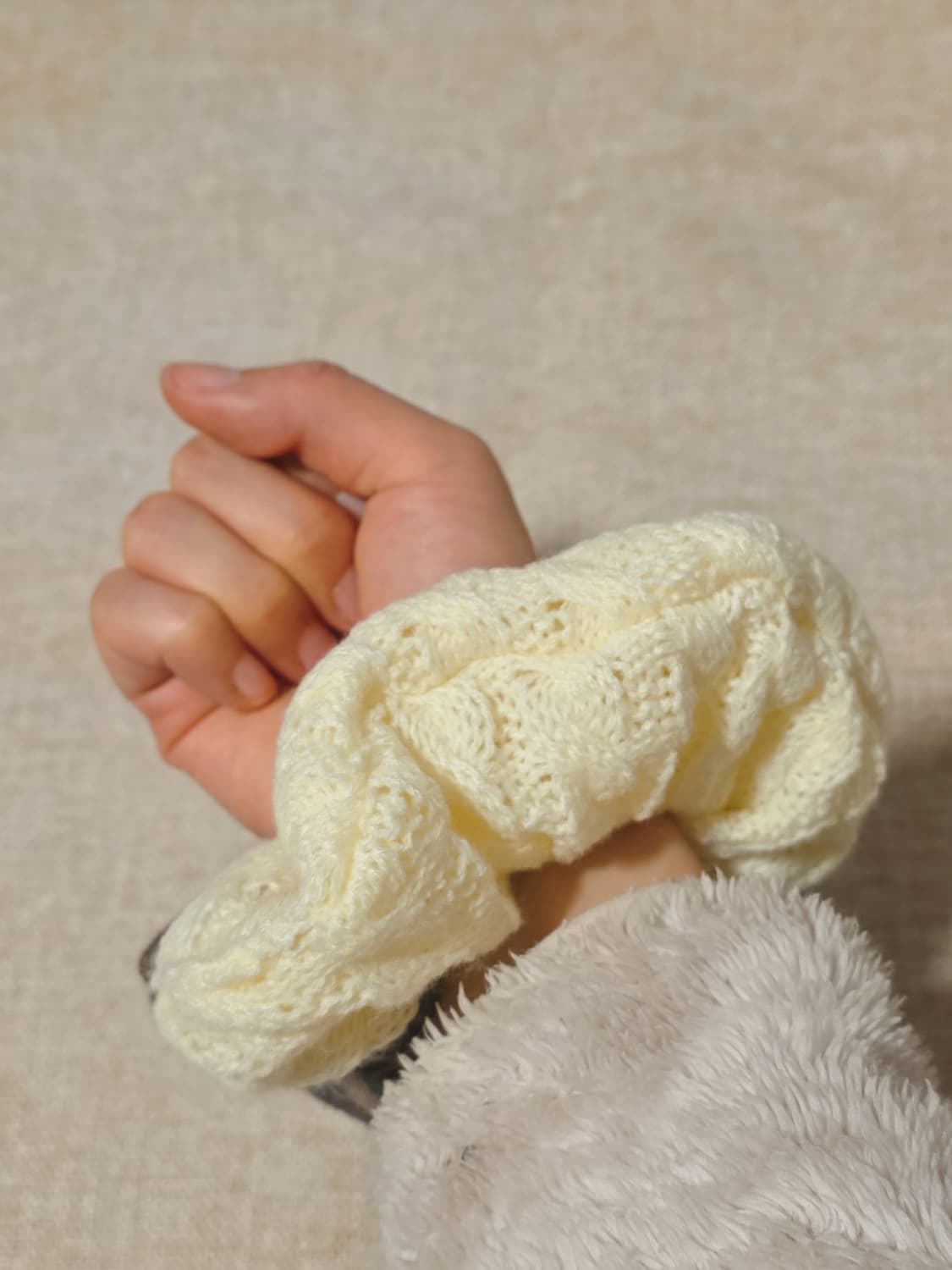 핸드메이드 모리걸 꽈배기니트 스크런치 상품이미지7