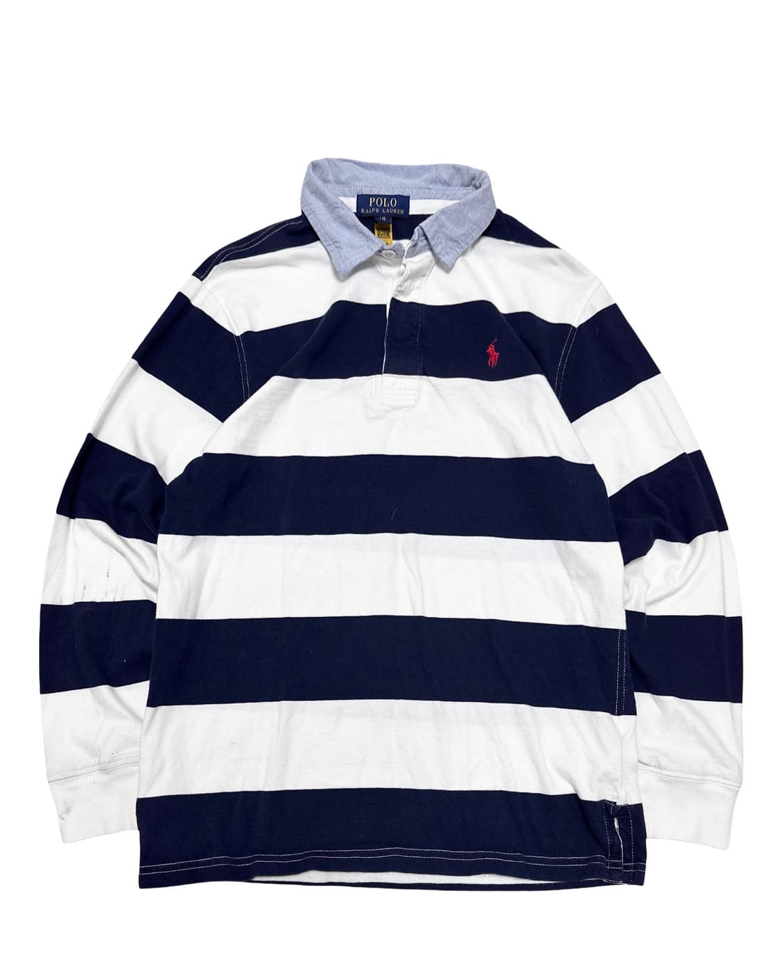 폴로 신형 qr택 스트라이프 럭비티 상품이미지1