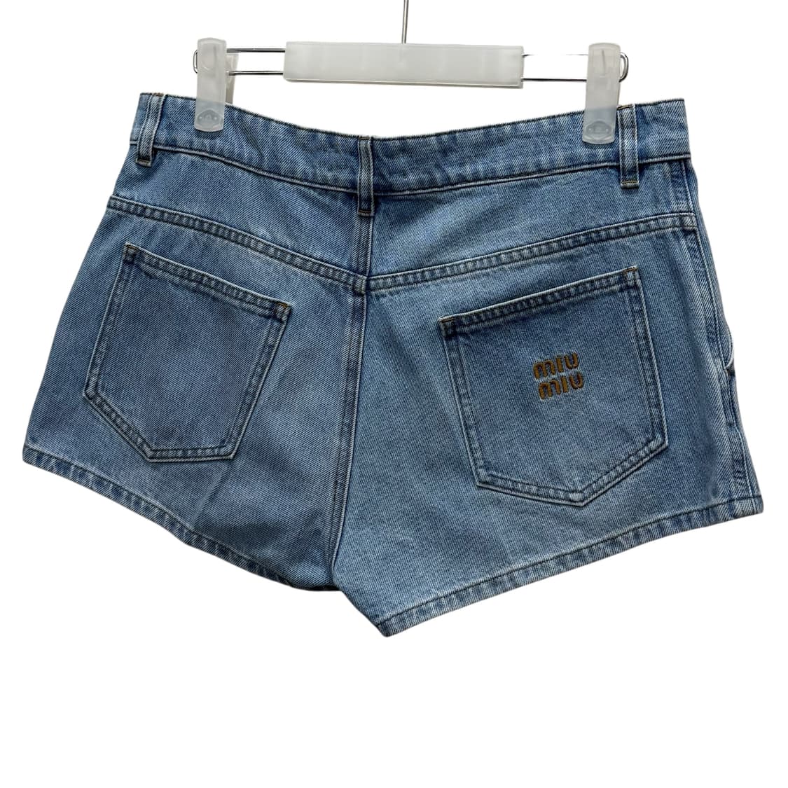 미우미우 로고 데님 쇼츠 팬츠 ( 31 ) 상품이미지3