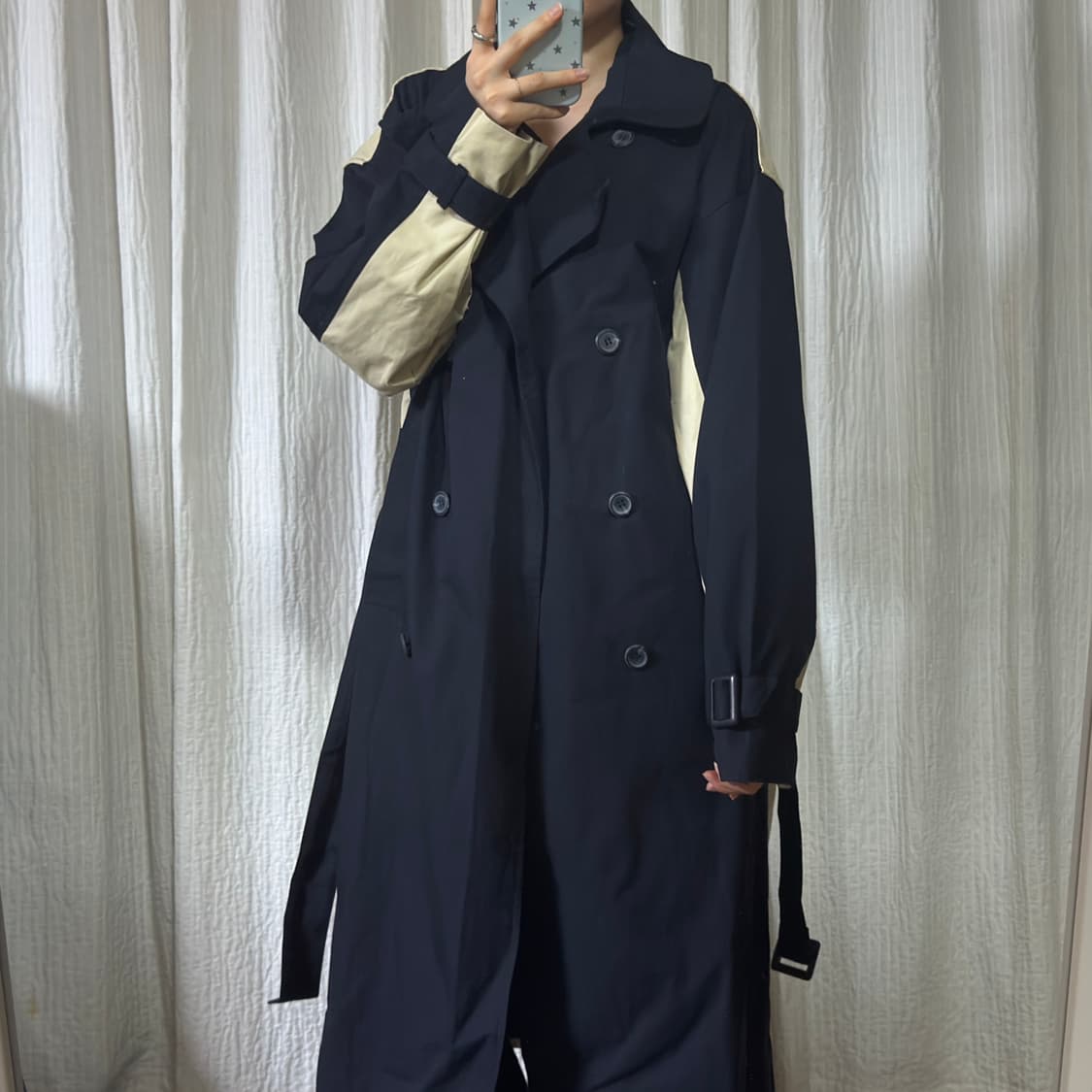 로맨틱크라운 와이드 라펠 트렌치 코트 상품이미지1