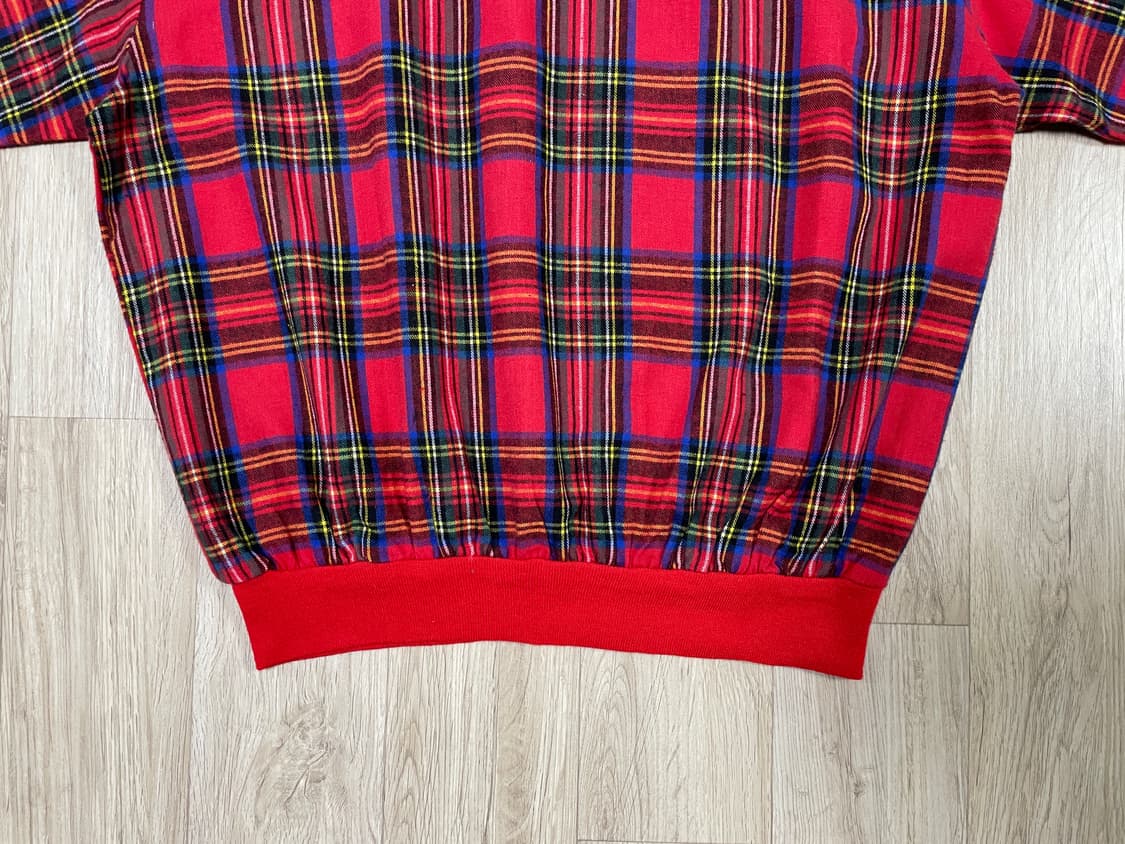 100) 80s 엘엘빈 플란넬 모크넥 맨투맨(데드스탁)RRL&LVC&폴로 상품이미지5