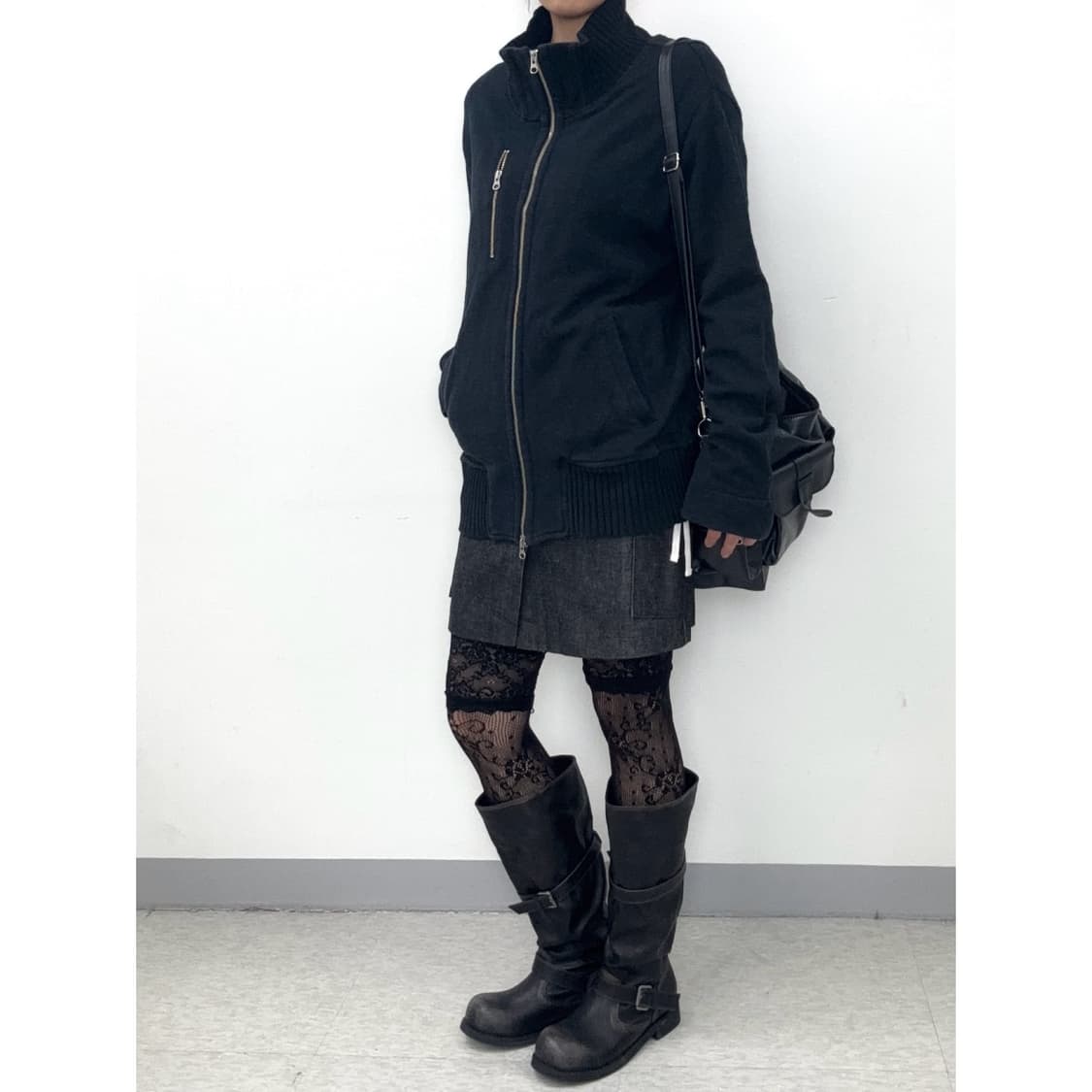 빈티지 락시크 블랙 투웨이 집업 상품이미지3