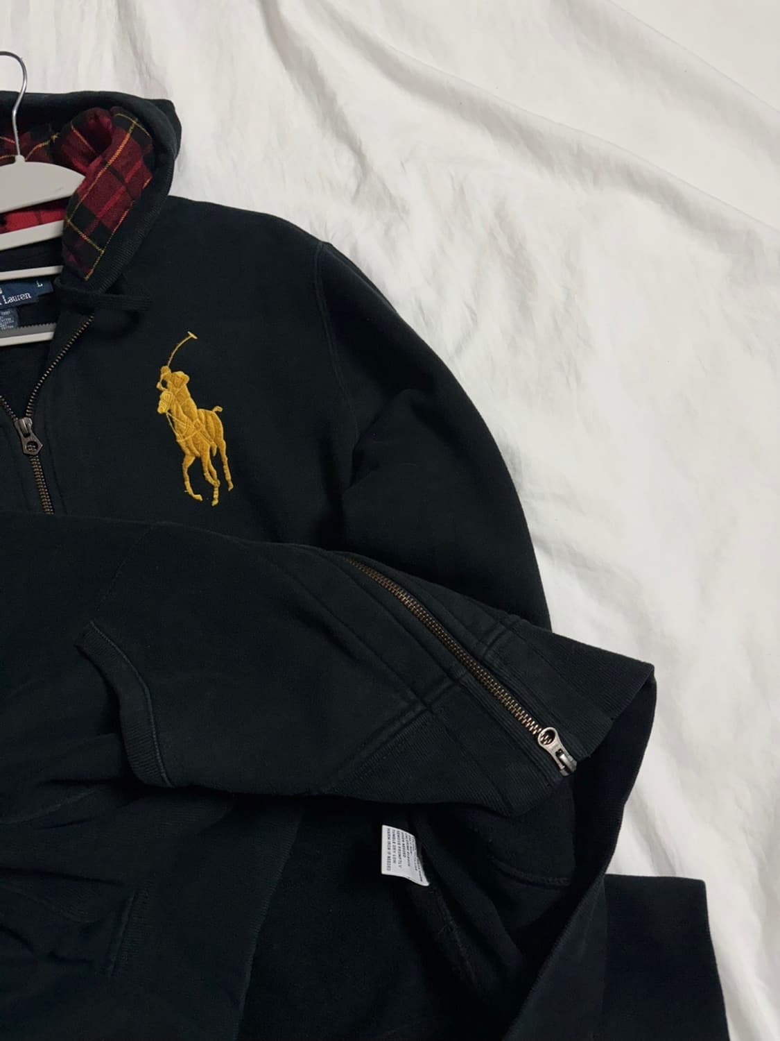 폴로 체크후드 빅포니 후드집업 상품이미지3