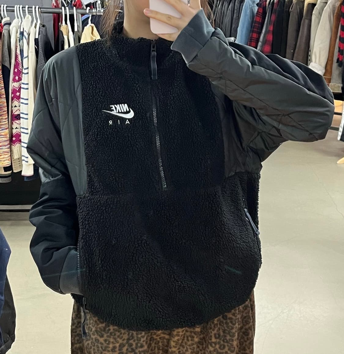 나이키 퀄팅+플리스 반집업  상품이미지1