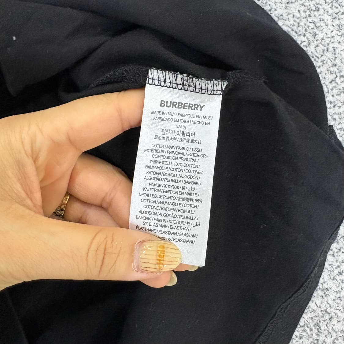 L 버버리 남성 로고 자수 반팔 티셔츠 0420J 상품이미지4