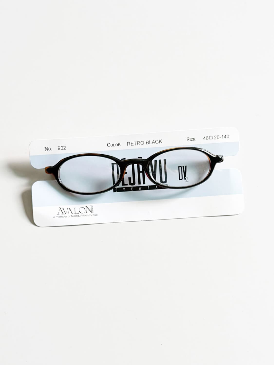 90s DEJAVU 블랙 & 톨토이즈 오벌 뿔테 빈티지 안경 상품이미지1