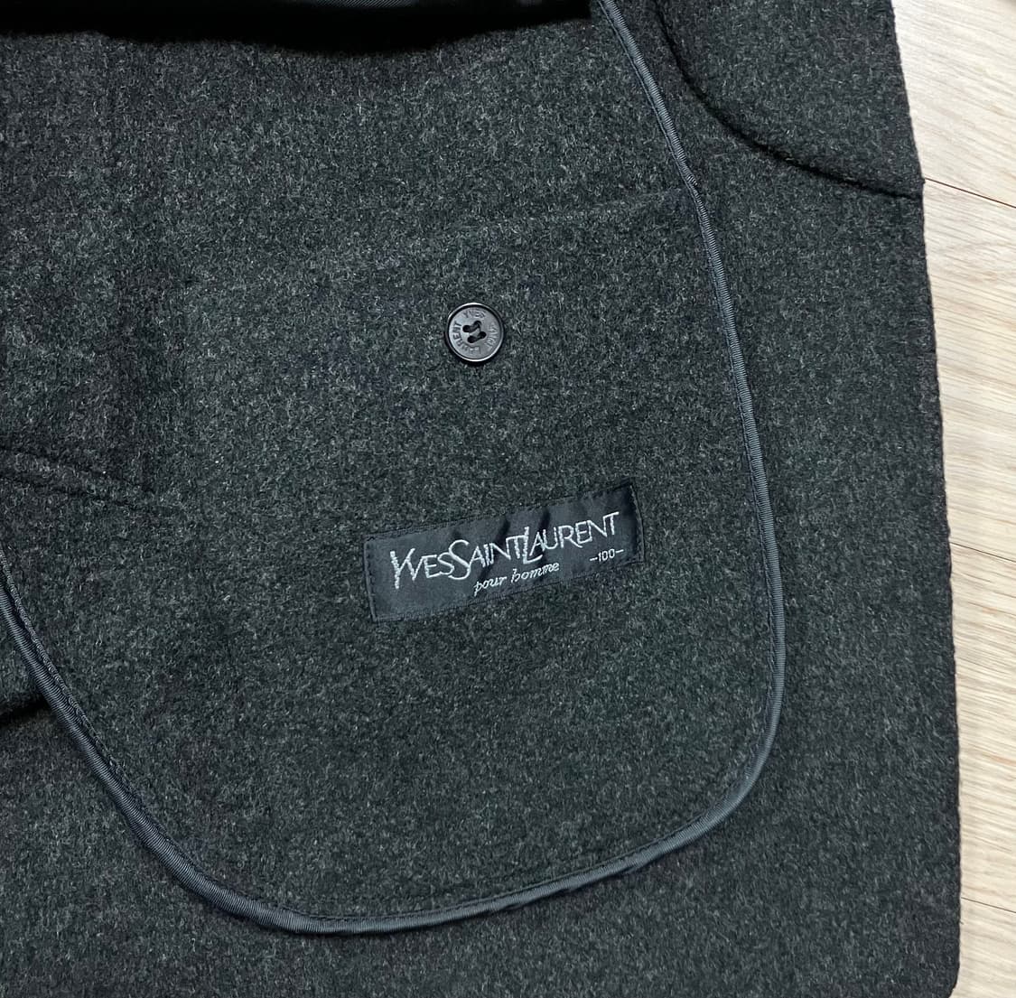 입생로랑 울캐시미어 코트 챠콜 YSL 상품이미지9