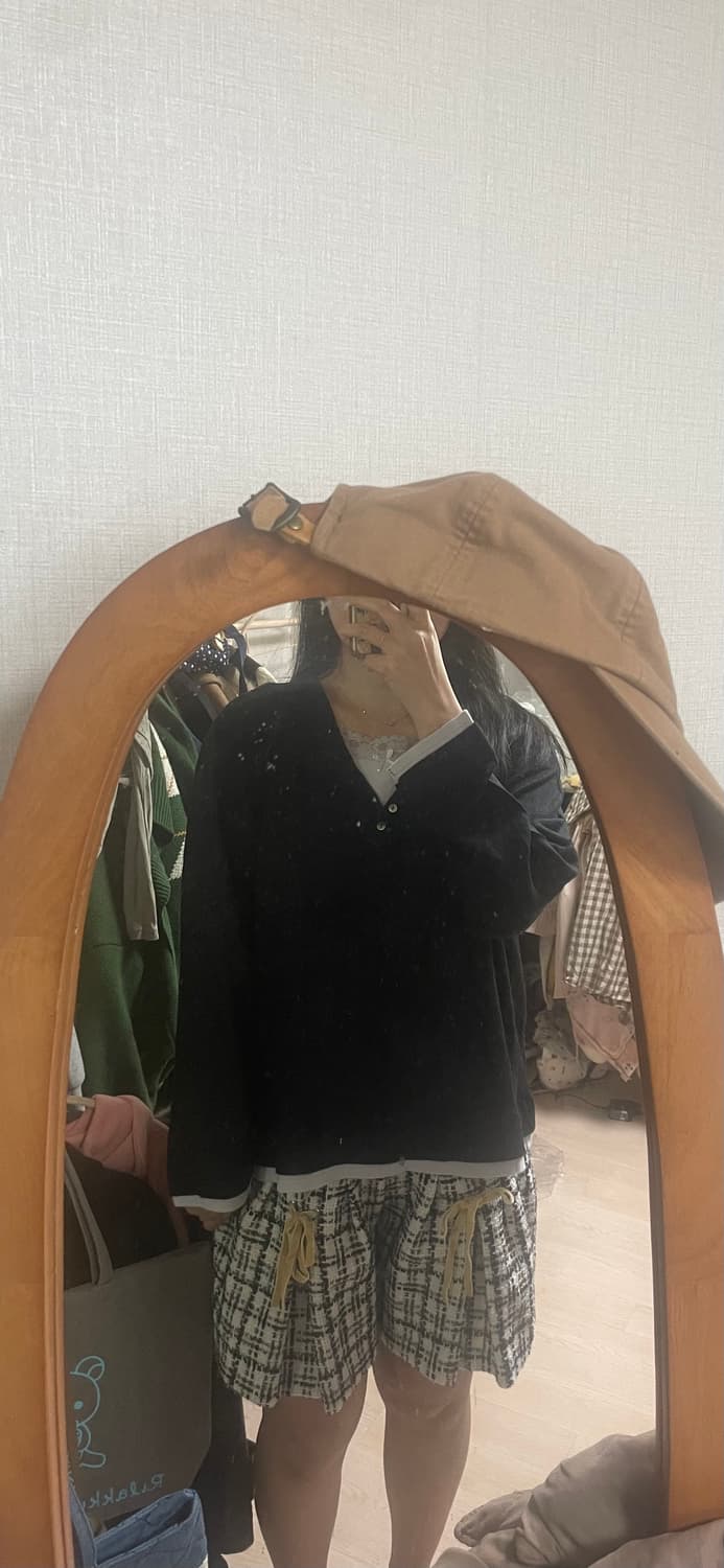 모리걸 빈티지 프릴 레이어드 니트 set 🖤🤍🎀 상품이미지6