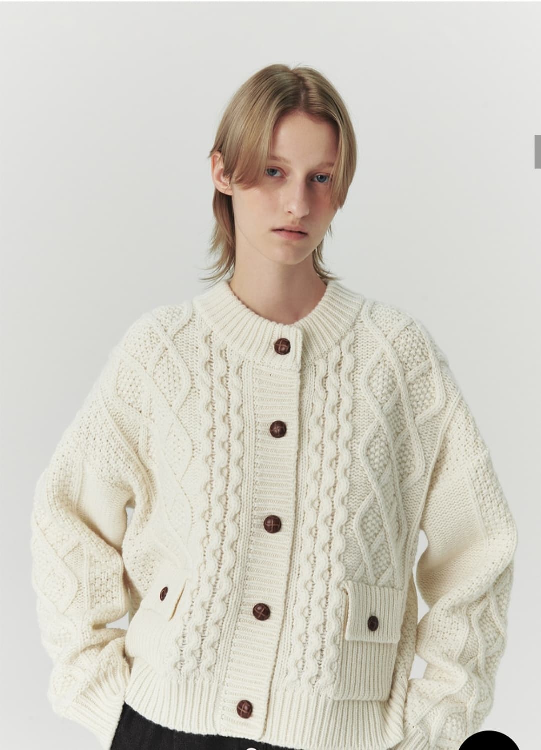 르바 피셔맨 해비 울 니트 가디건 원가22만원 상품이미지3
