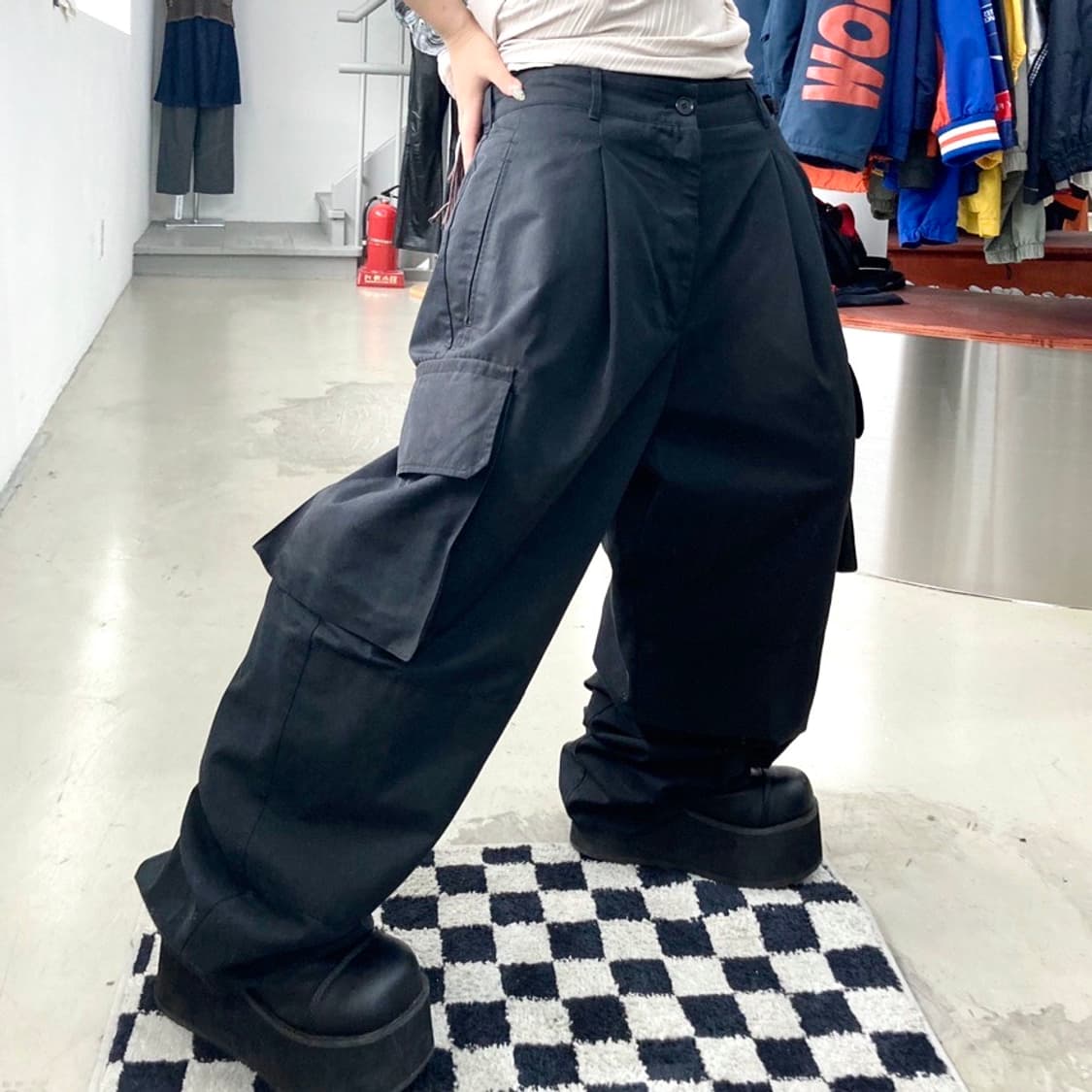 노드 블랙 벌룬 포켓 카고 팬츠 상품이미지2