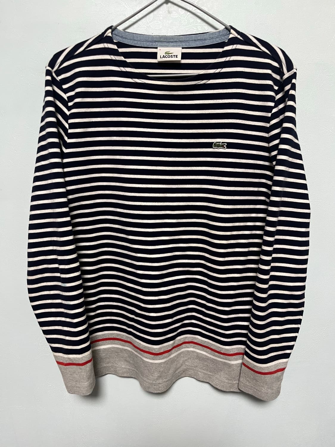 라코스테 스트라이프 긴팔 티셔츠 상품이미지1