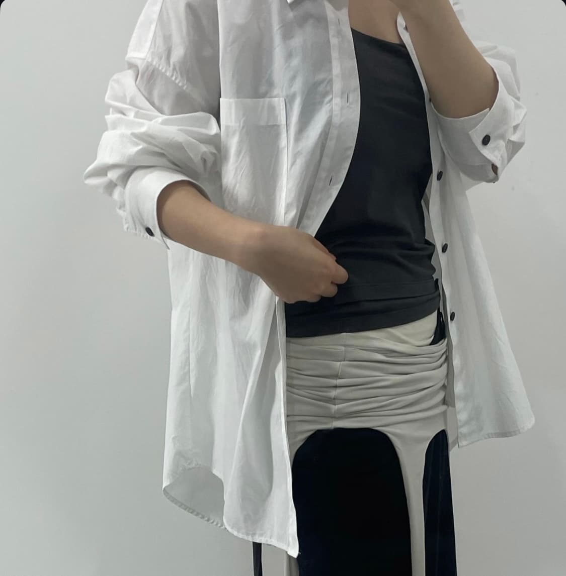 [새상품] jabhua.room 잡화룸 화이트 셔츠 상품이미지3