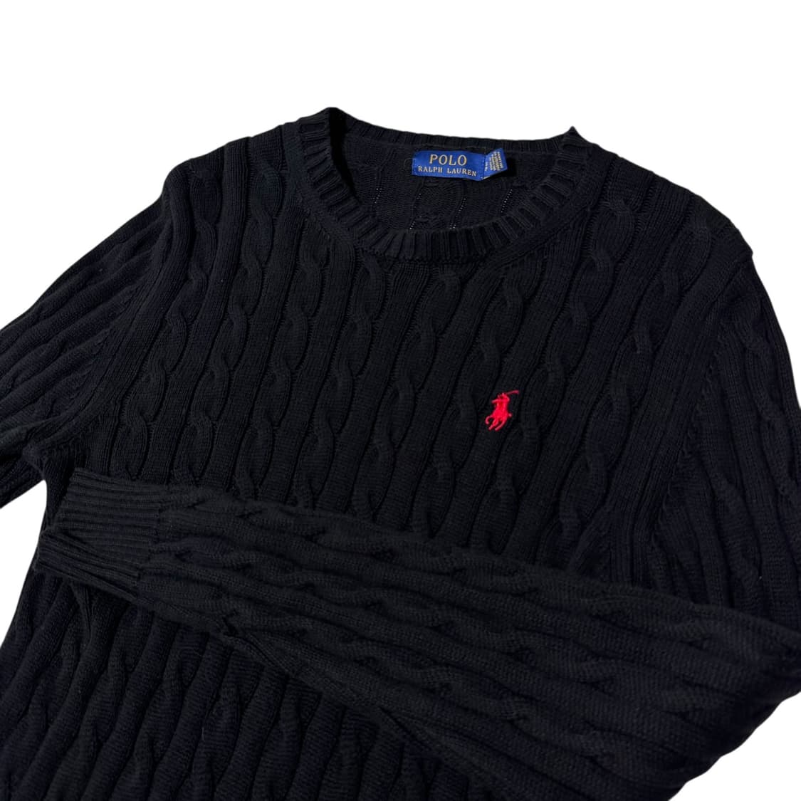 신형 폴로 랄프로렌 블랙 꽈배기 니트 상품이미지2