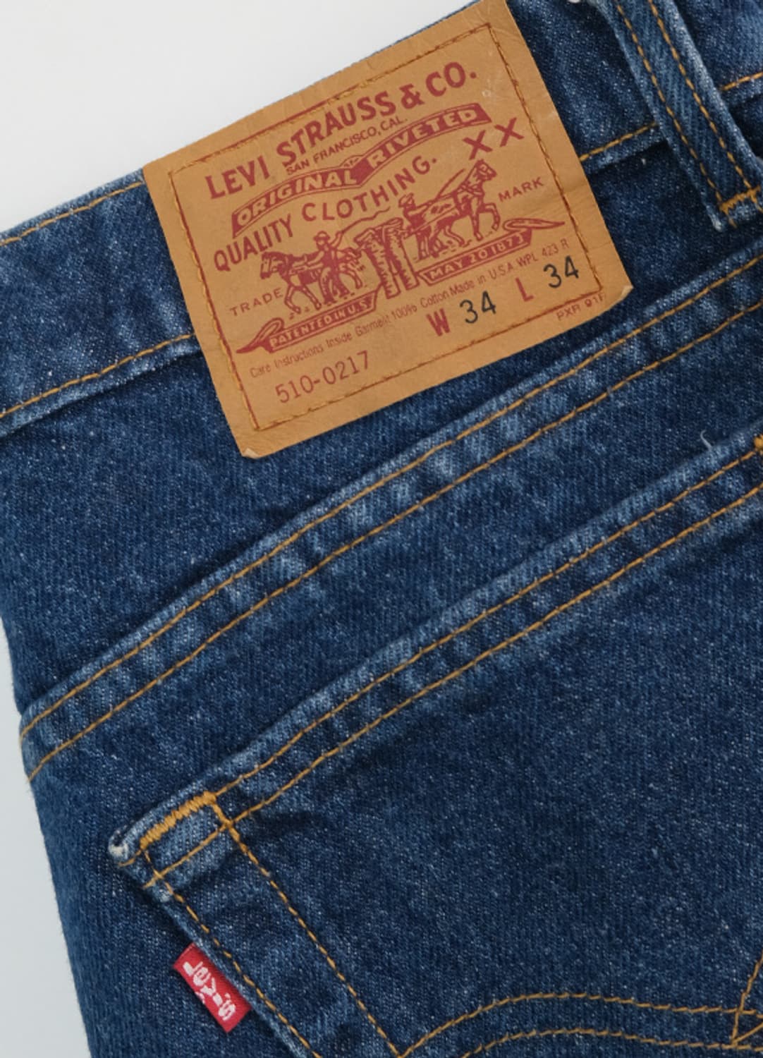 90s 리바이스 510 데님 팬츠 usa made 상품이미지6