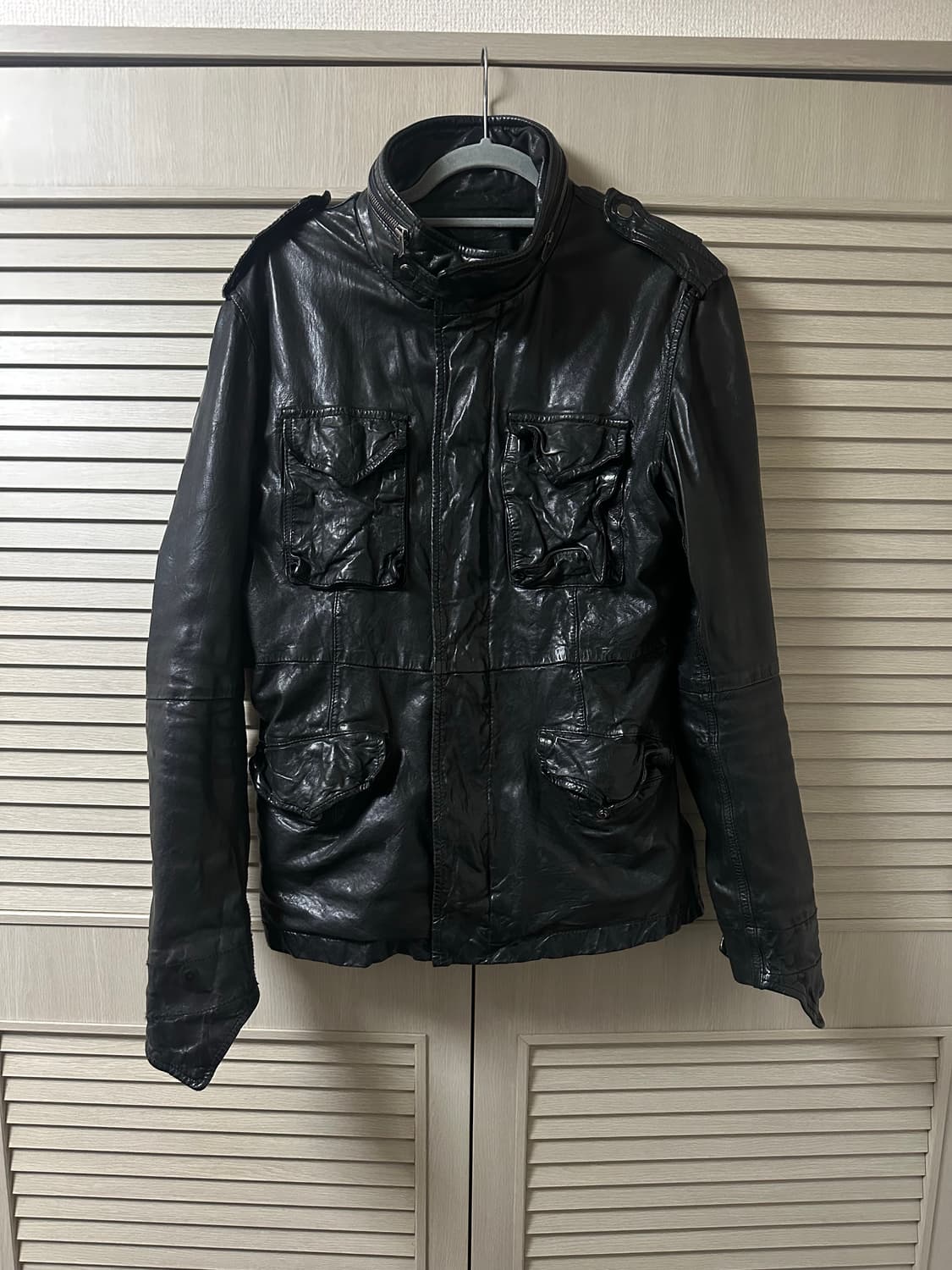 로얄 플래쉬 리얼 레더 밀리터리 자켓 상품이미지1