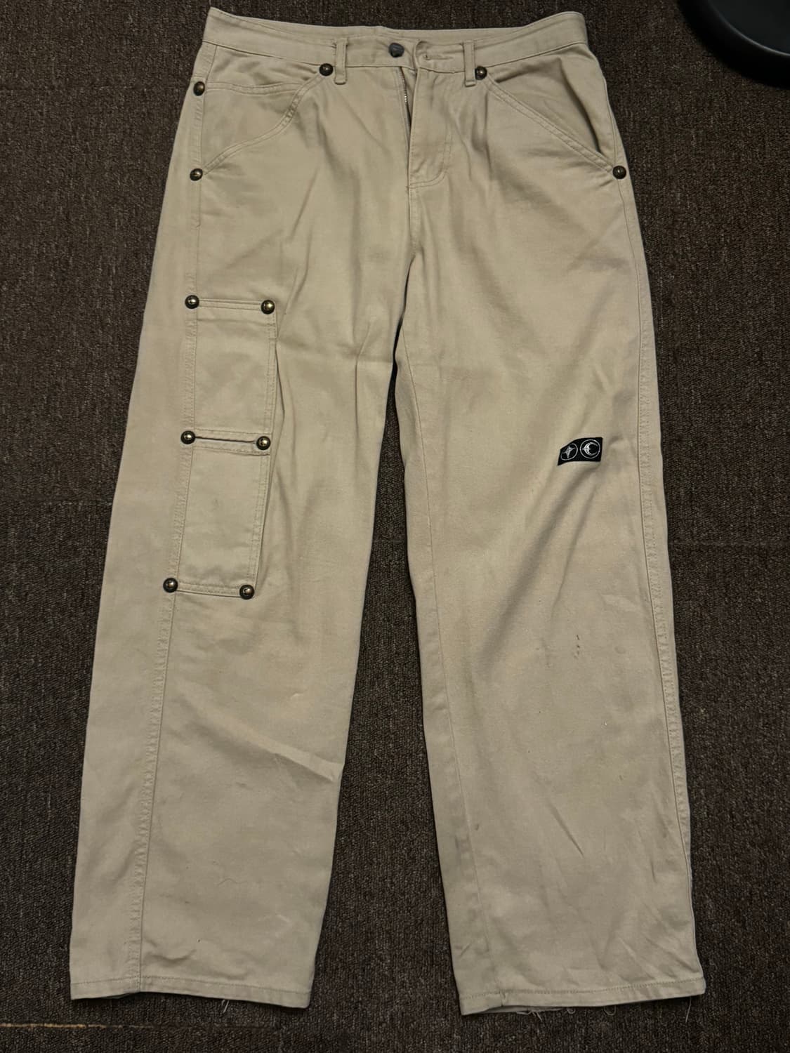 떠그클럽 Thug Pants 베이지 카펜터 팬츠 와이드핏 상품이미지1