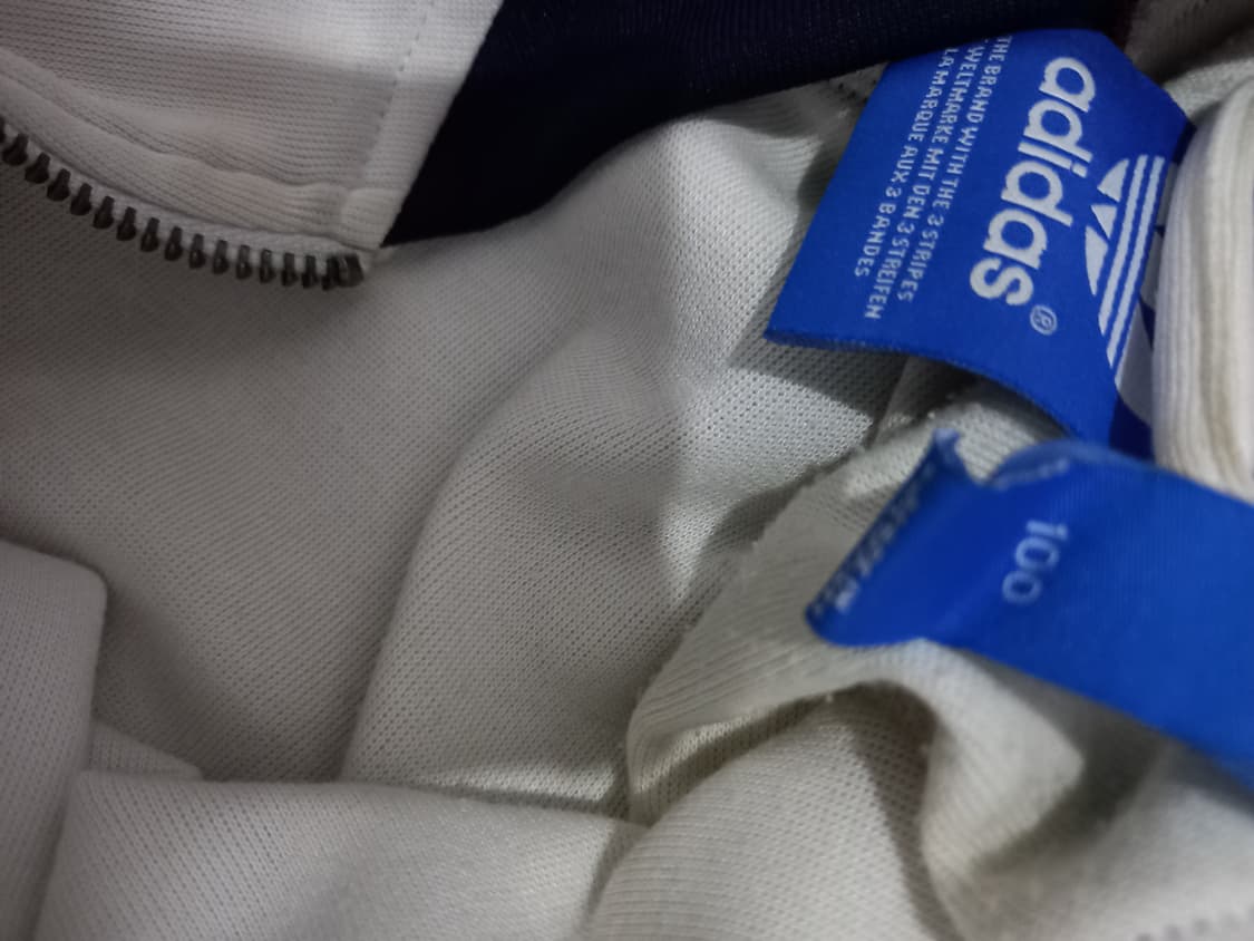 아디다스 화이트 네이비 트랙탑 저지 져지집업 100/L 상품이미지4