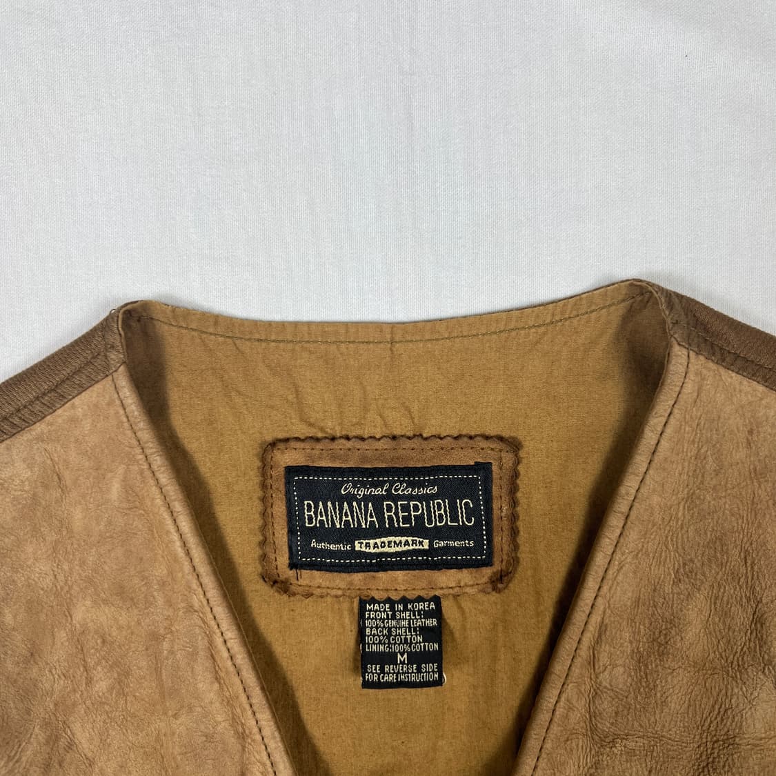 80’s 바나나리퍼블릭 리얼레더 가죽 베스트 조끼 상품이미지6