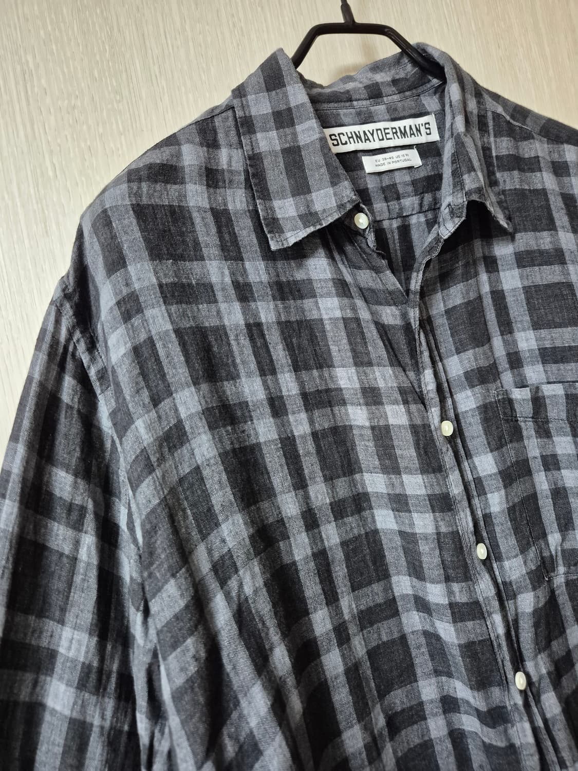 SCHNAYDERMANS 슈나이더만 린넨 체크 셔츠  상품이미지5