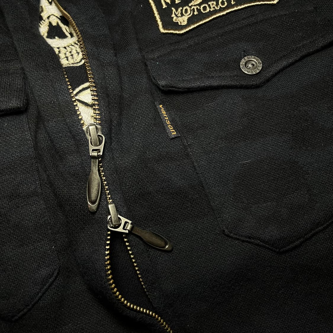 Vanson Leathers . 투웨이 스컬카모 집업 상품이미지6