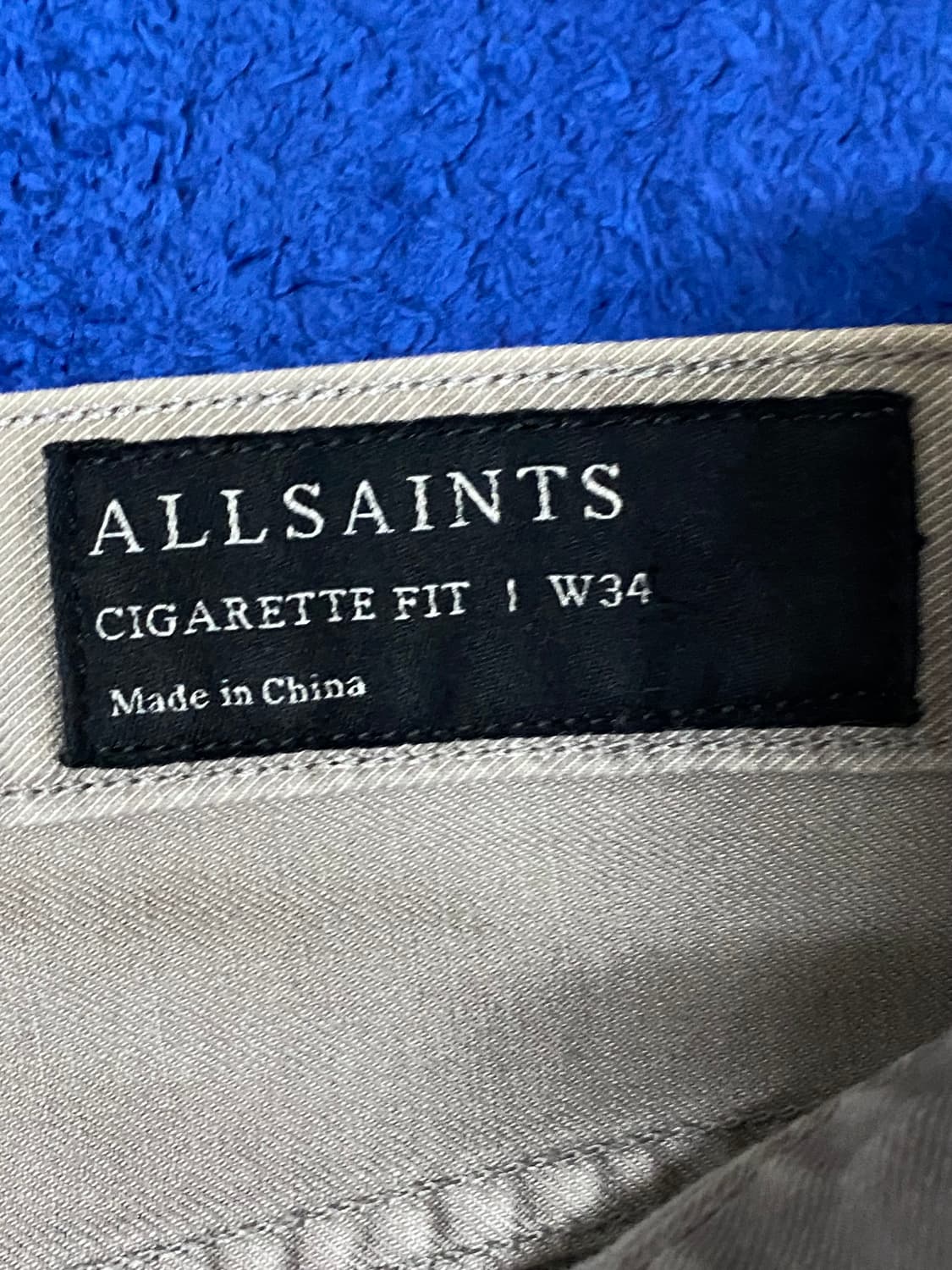 AllSaints 올세인츠 시가렛 스키니 핏 그레이 데님 진 W34 상품이미지3