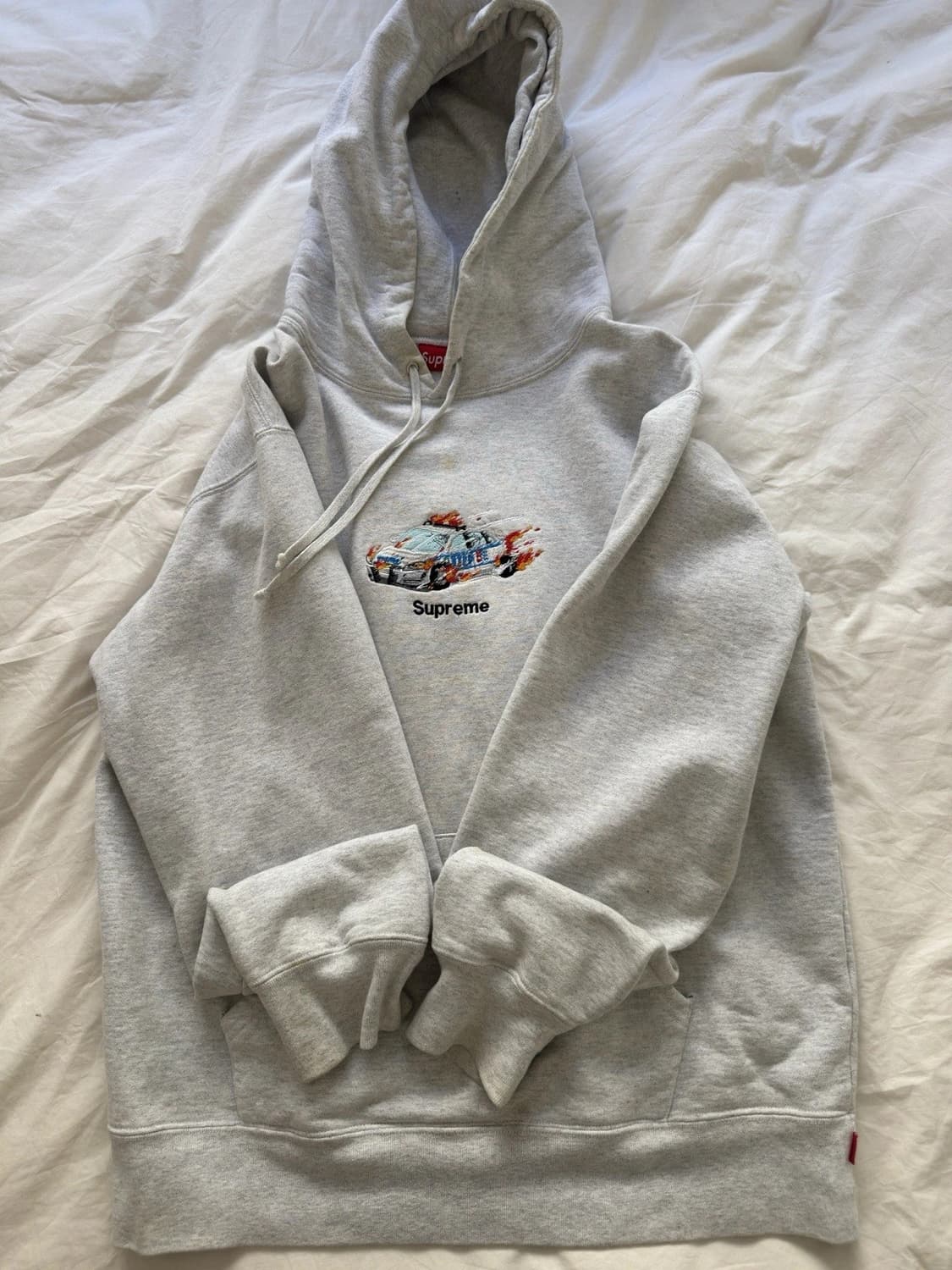 19FW 슈프림 캅 카 후드티 애쉬 헤더 그레이 L 상품이미지1
