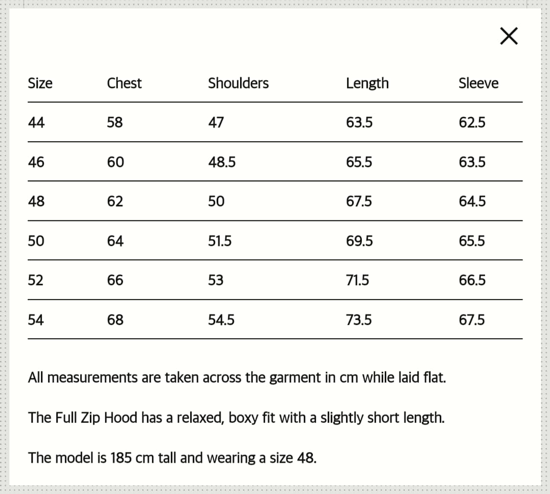[46] 아워레가시 풀집업 후드 앤트러사이트 메가 립 울 상품이미지4
