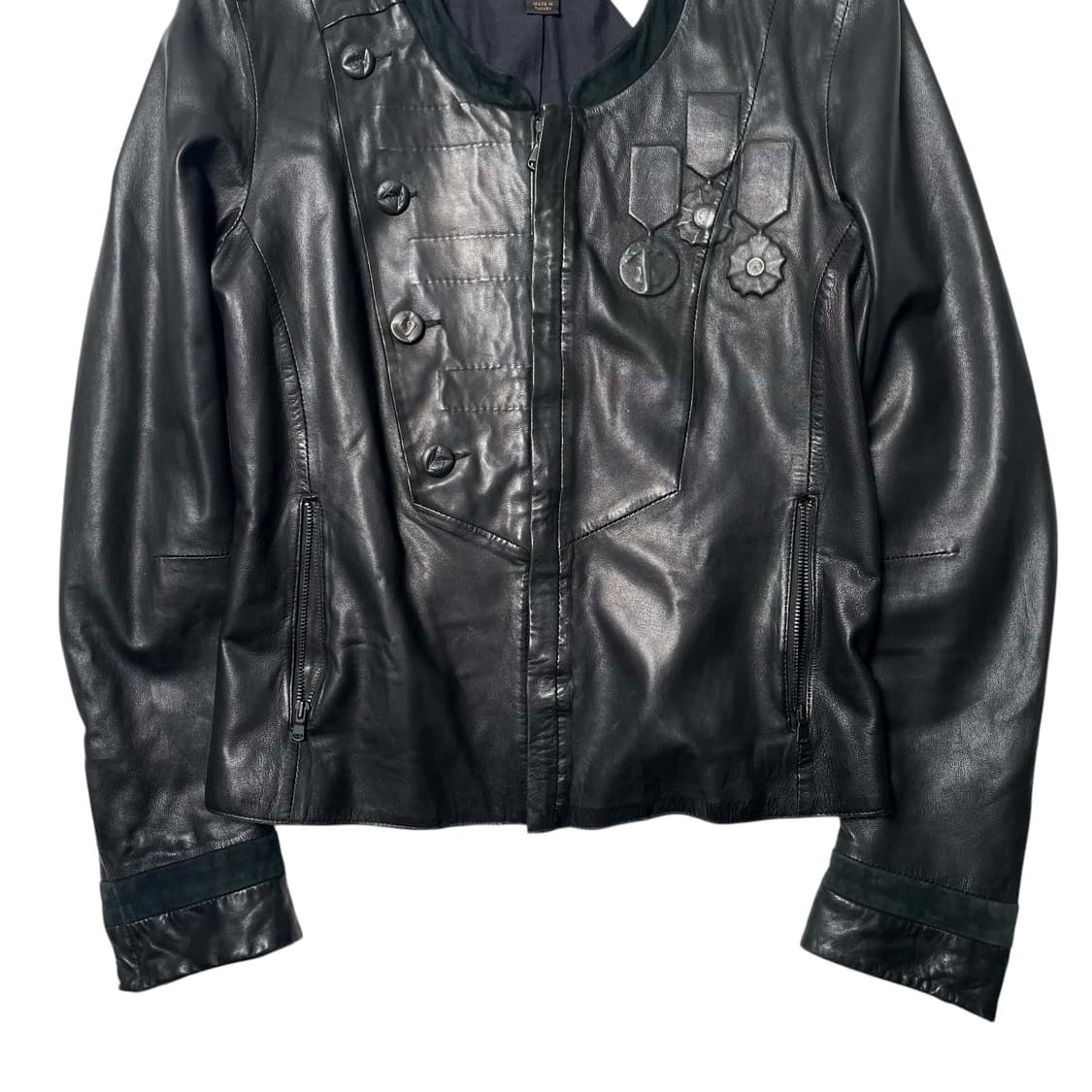 디젤 블랙 골드 3 메달 나폴레옹 레더 자켓 상품이미지4