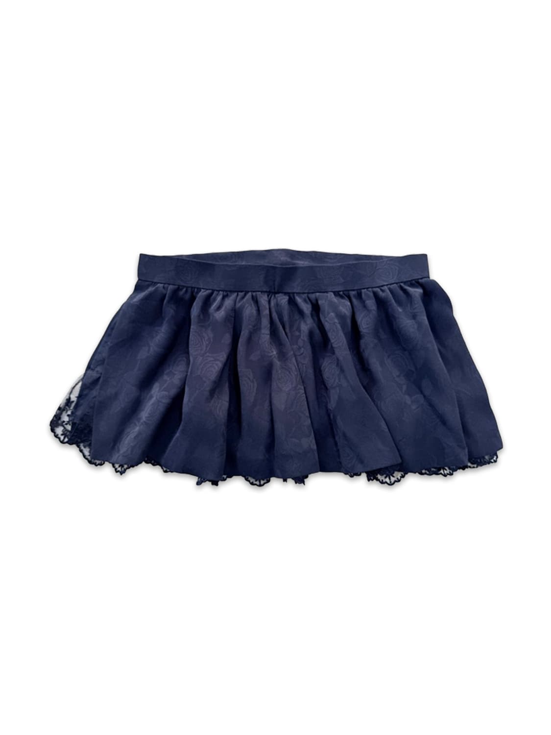 빈티지 딥블루 레이스 레이어드 스커트 상품이미지1