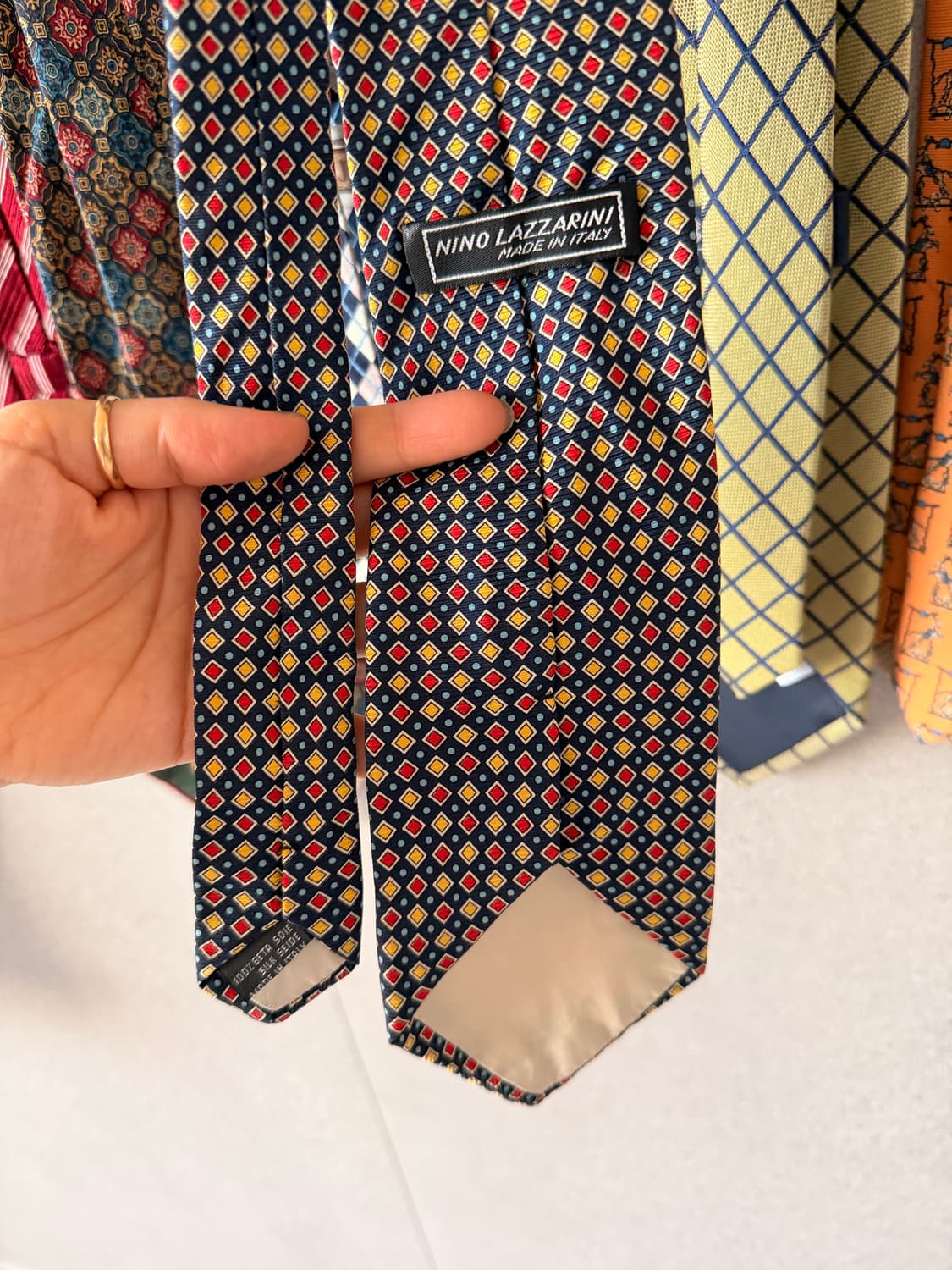 일본빈티지 실크 넥타이 발망 상품이미지5