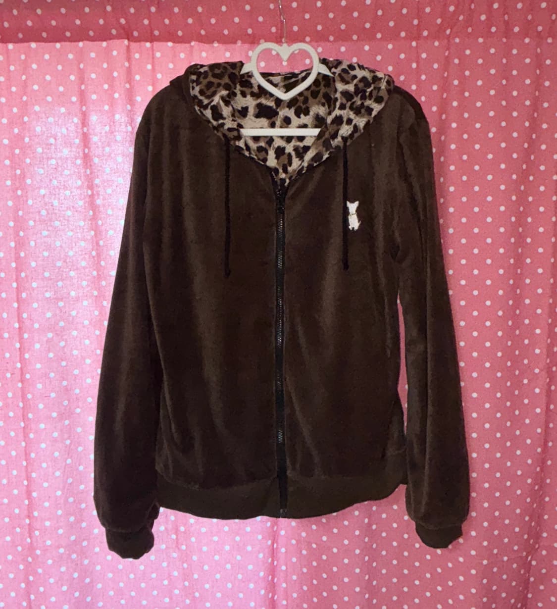 [KateRuber] 리버시블 호피 벨벳 집업 상품이미지2