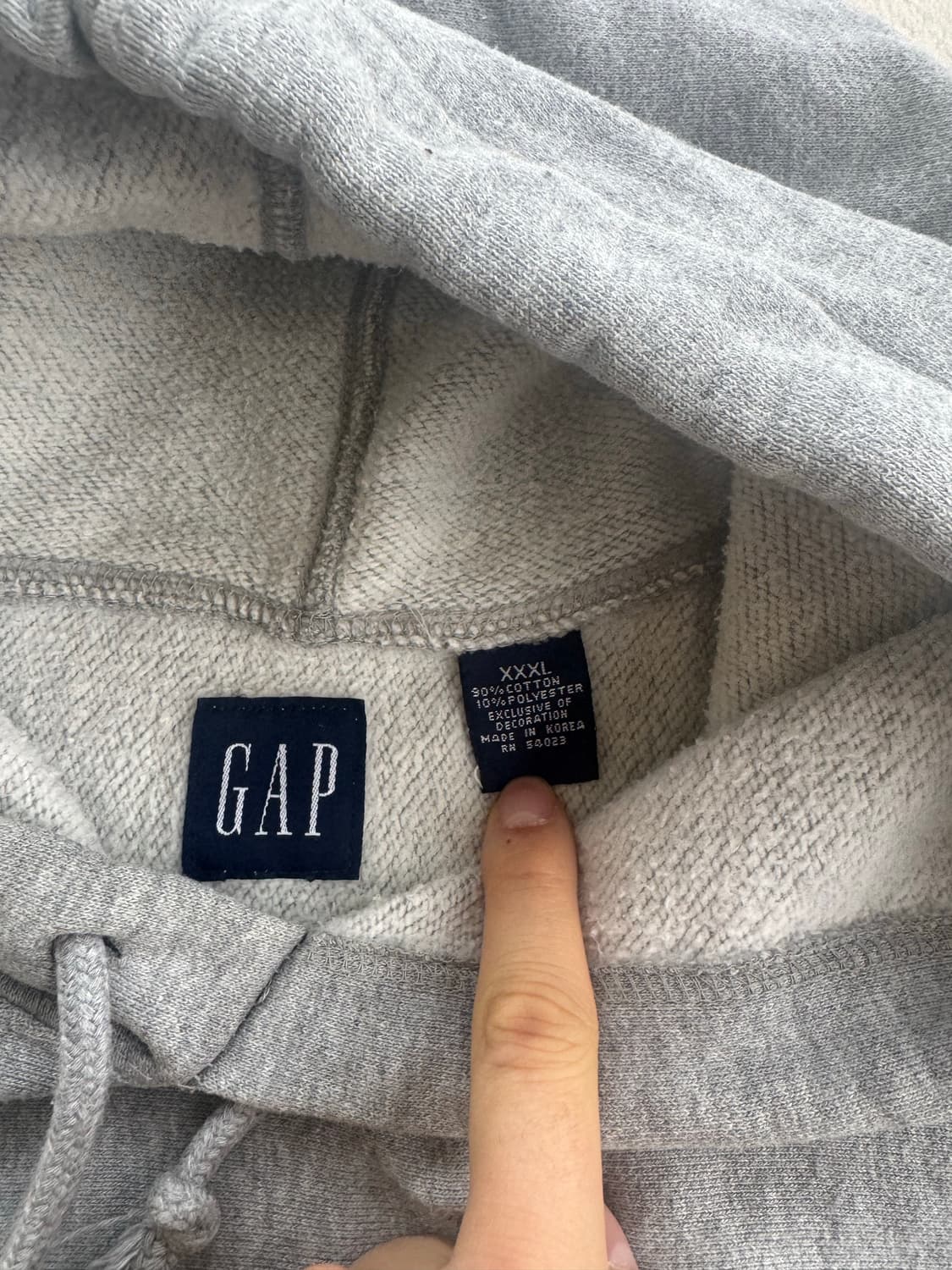 90s 올드 갭(한국 생산 제품) 후드티 상품이미지2