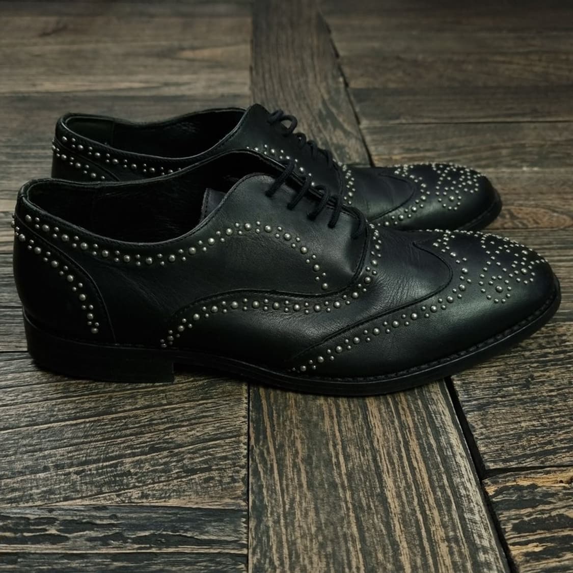 [ZARA] 자라 펑크 윙팁 스터드 더비 슈즈 M16419 상품이미지3