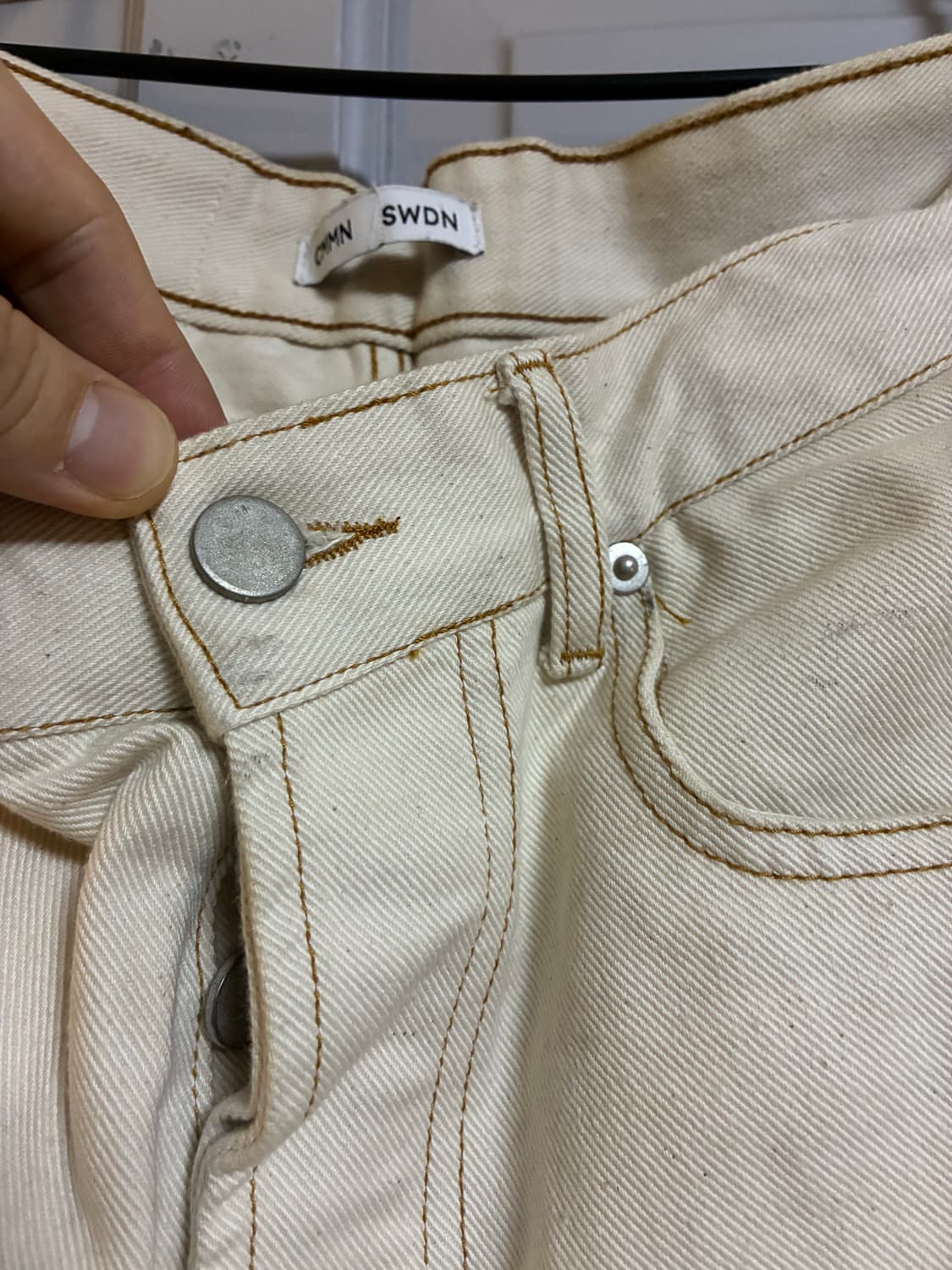 커먼스웨덴 부츠컷팬츠31 백아이보리 상품이미지5