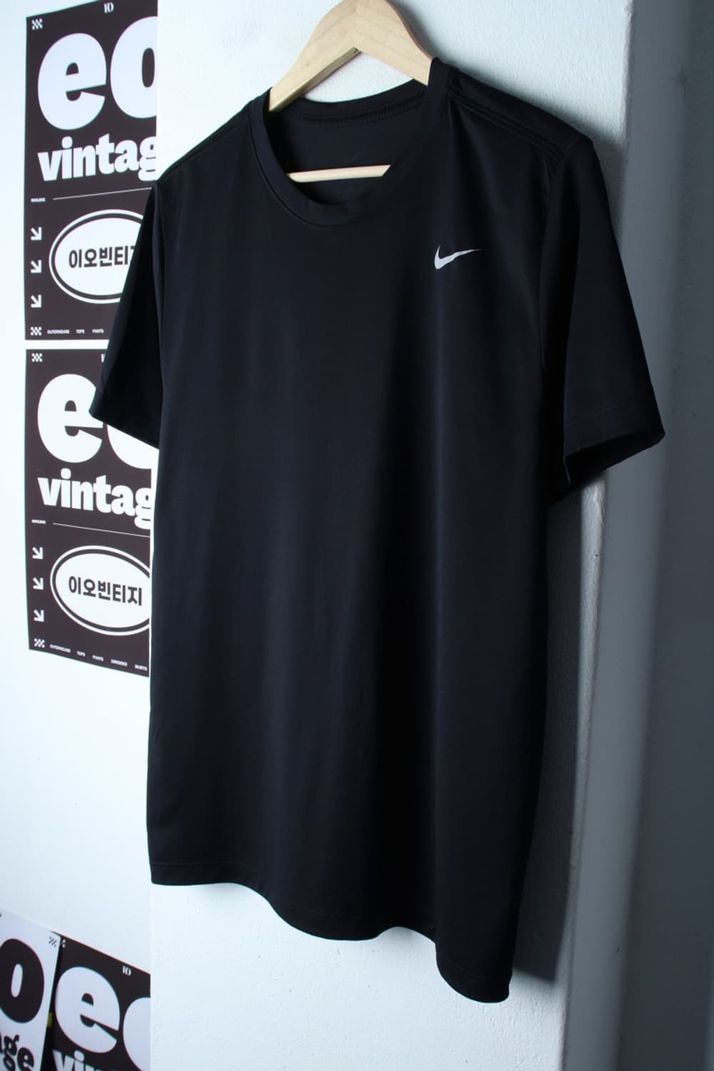 (XL) 나이키 반팔 티셔츠 기능성 스우시 블랙-H3H33897 상품이미지1