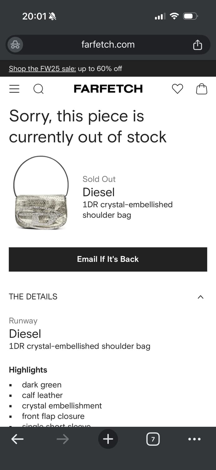 디젤 1DR 크리스탈 숄더백 [미니 사이즈 X] 상품이미지2