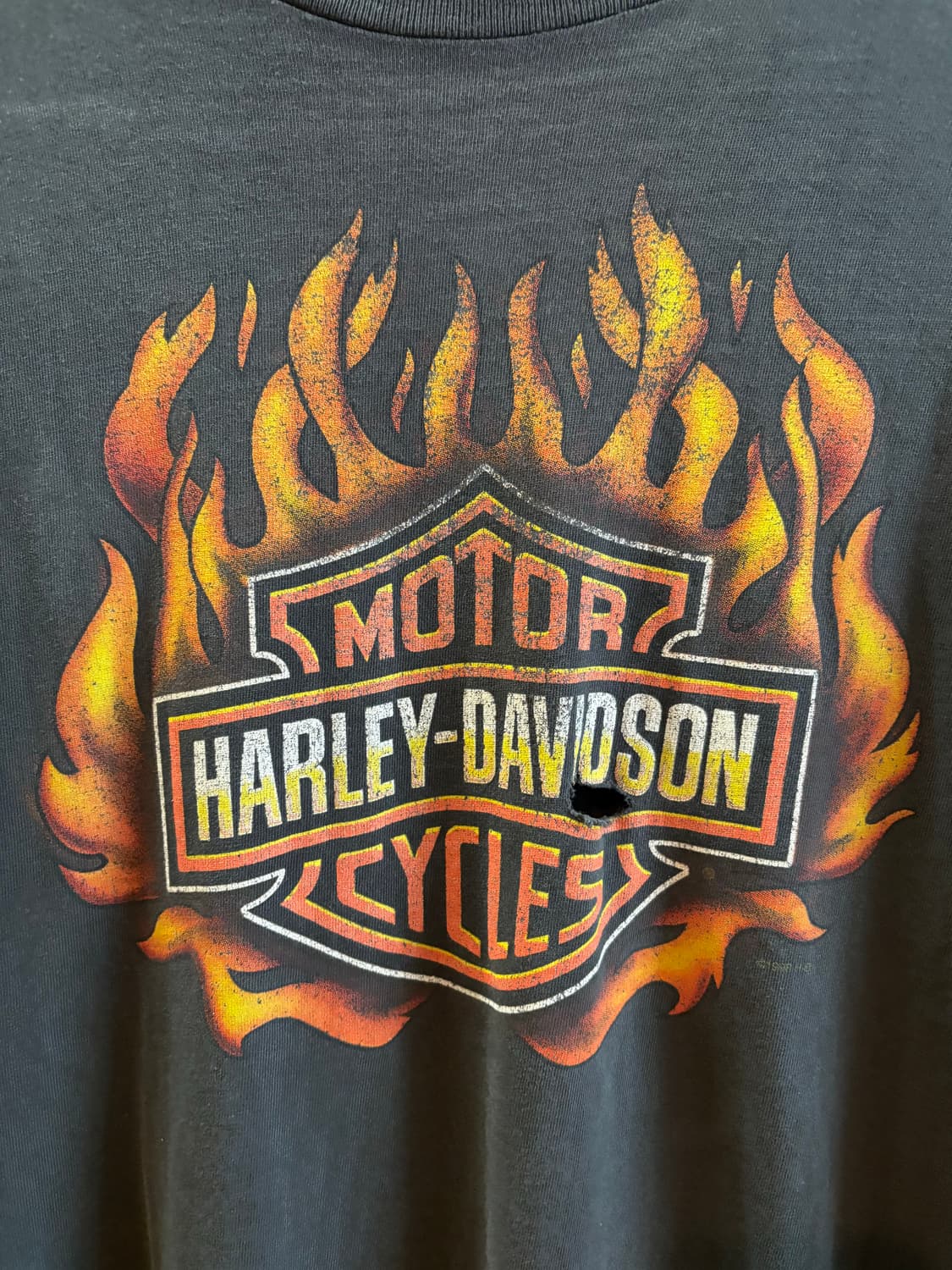 90s Harley Davidson Faded 플레임 티셔츠 상품이미지3