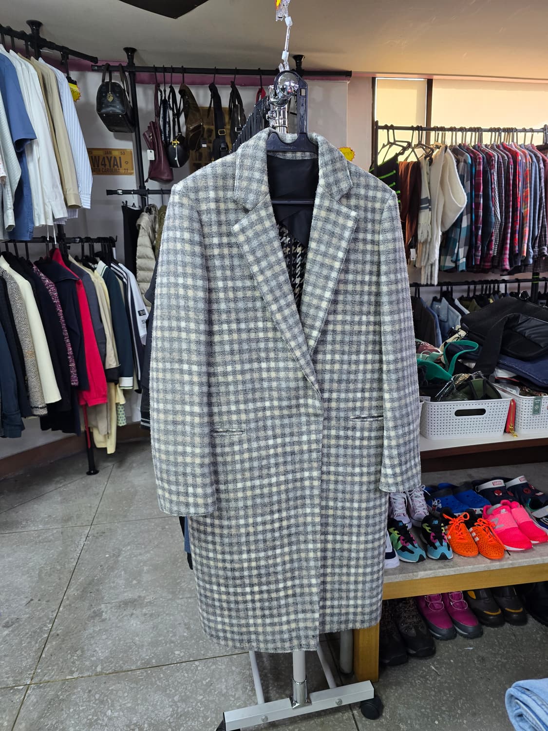 시스템 체크 롱코트 (1233) 상품이미지1