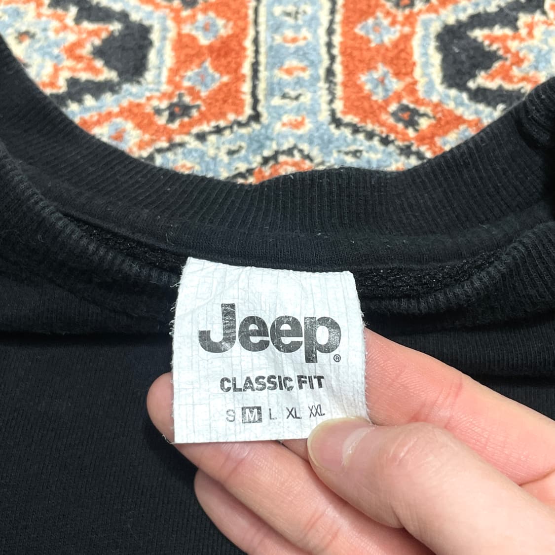 지프 랭글러 블랙 맨투맨 남성M 상품이미지4