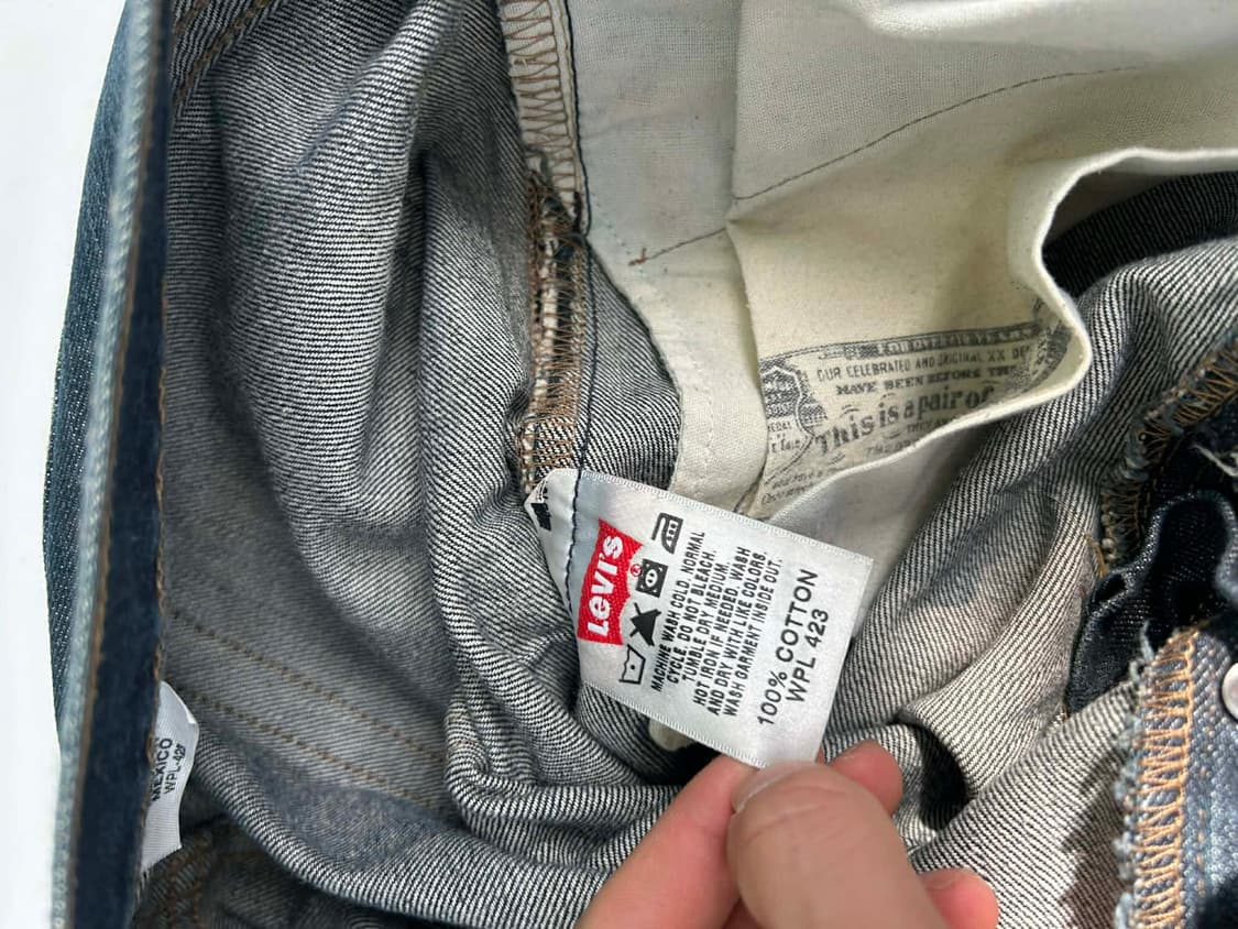 [34/30] 리바이스 501 워싱 스트레이트 데님 진 팬츠 상품이미지6