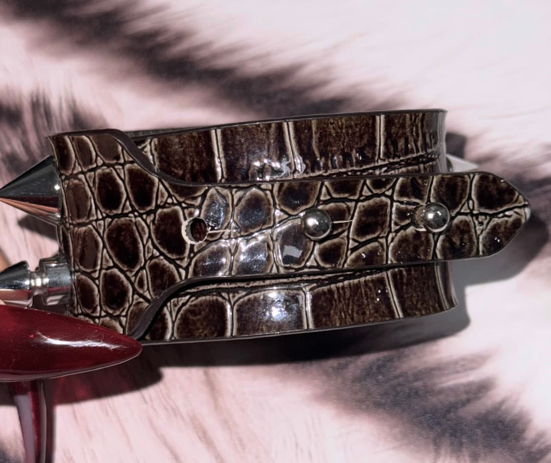 emo 펑크 갸루 스파이크 스터드 가죽 뱅글 팔찌 상품이미지3