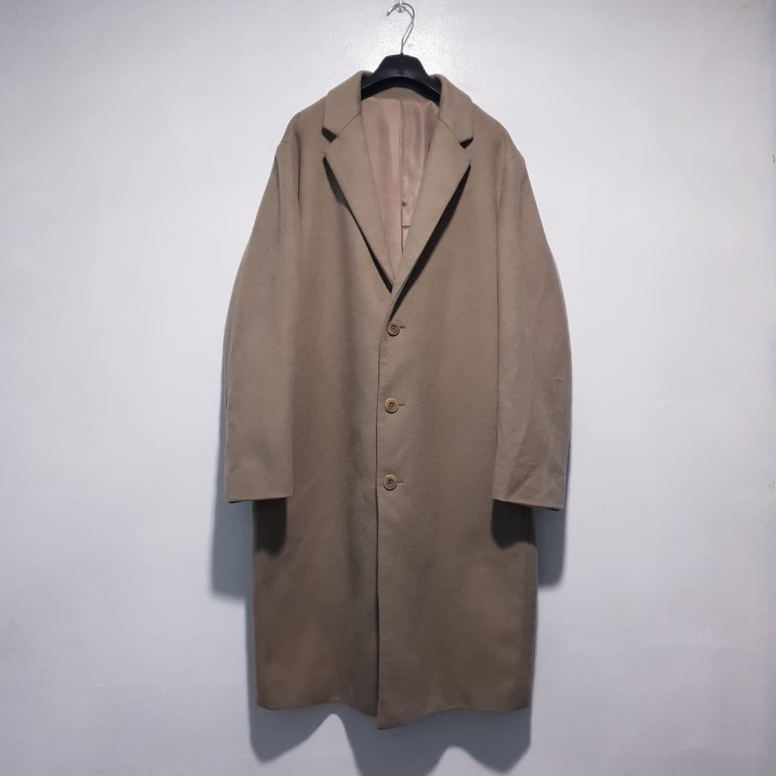 실측 XL) COOR 쿠어 울 리치 블렌드 캐시미어 20 싱글 코트 자켓 상품이미지1